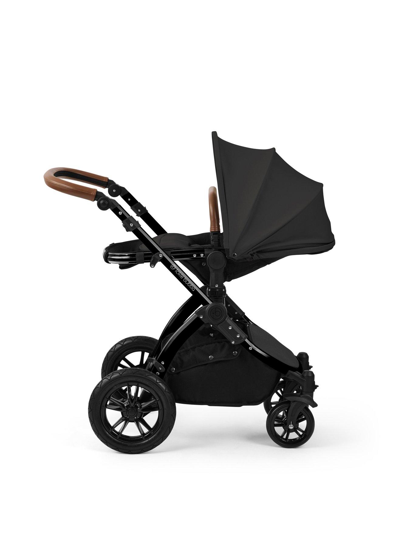 Image 5 of 7 of Ickle Bubba Stomp Luxe 12 Piece Travel system with i-Size Nimbus Car Seat & Spin ISOFIX Base - Black / Charcoal Grey / Tan