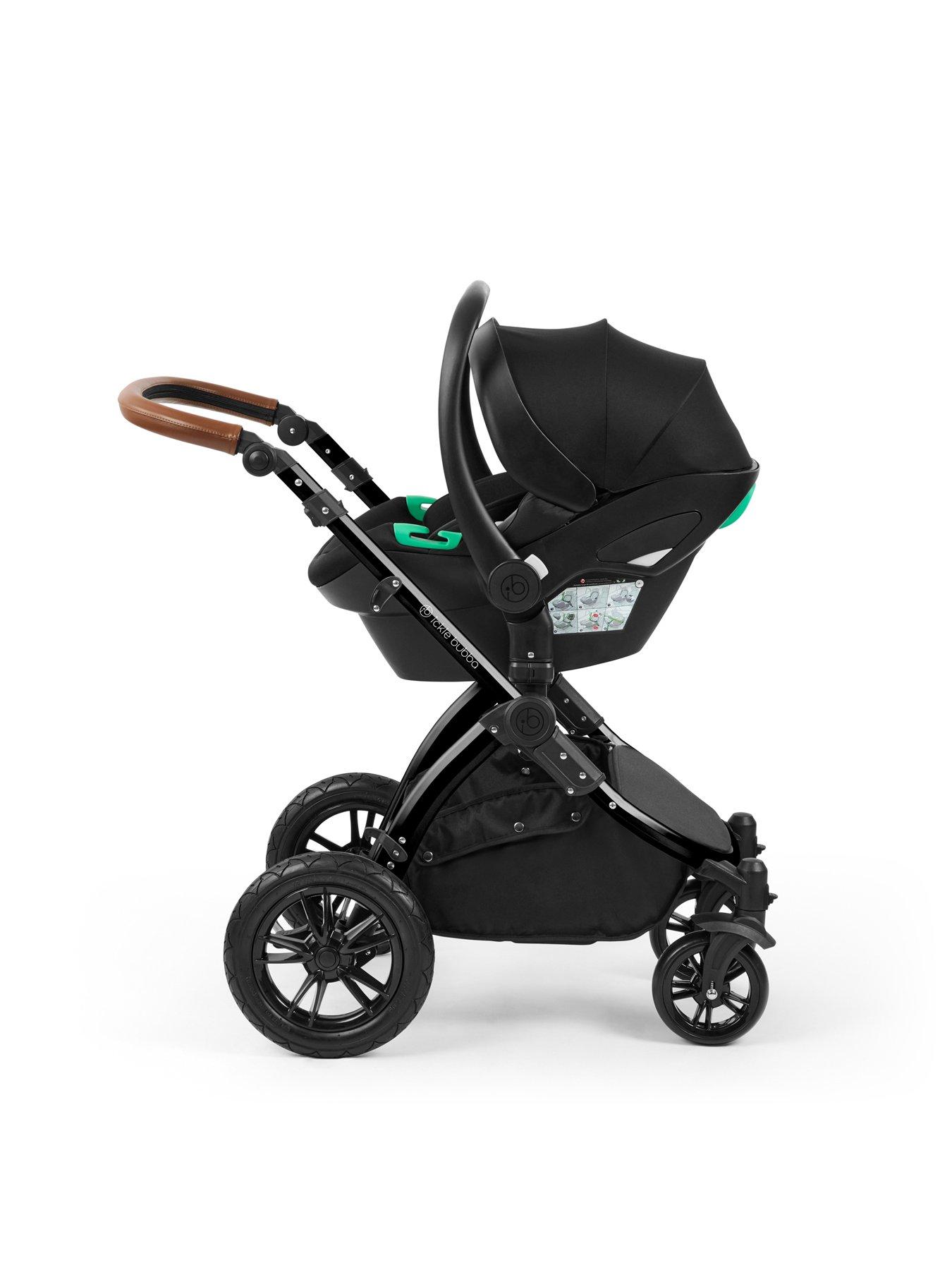 Image 6 of 7 of Ickle Bubba Stomp Luxe 12 Piece Travel system with i-Size Nimbus Car Seat & Spin ISOFIX Base - Black / Charcoal Grey / Tan