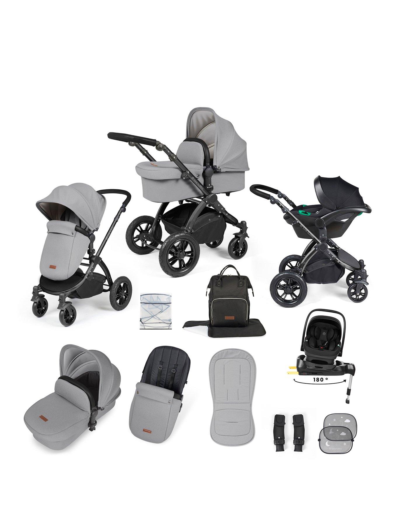 ickle-bubba-stomp-luxe-12-piece-travel-system-with-i-size-nimbus-car-seat-spin-isofix-black-pearl-grey-black