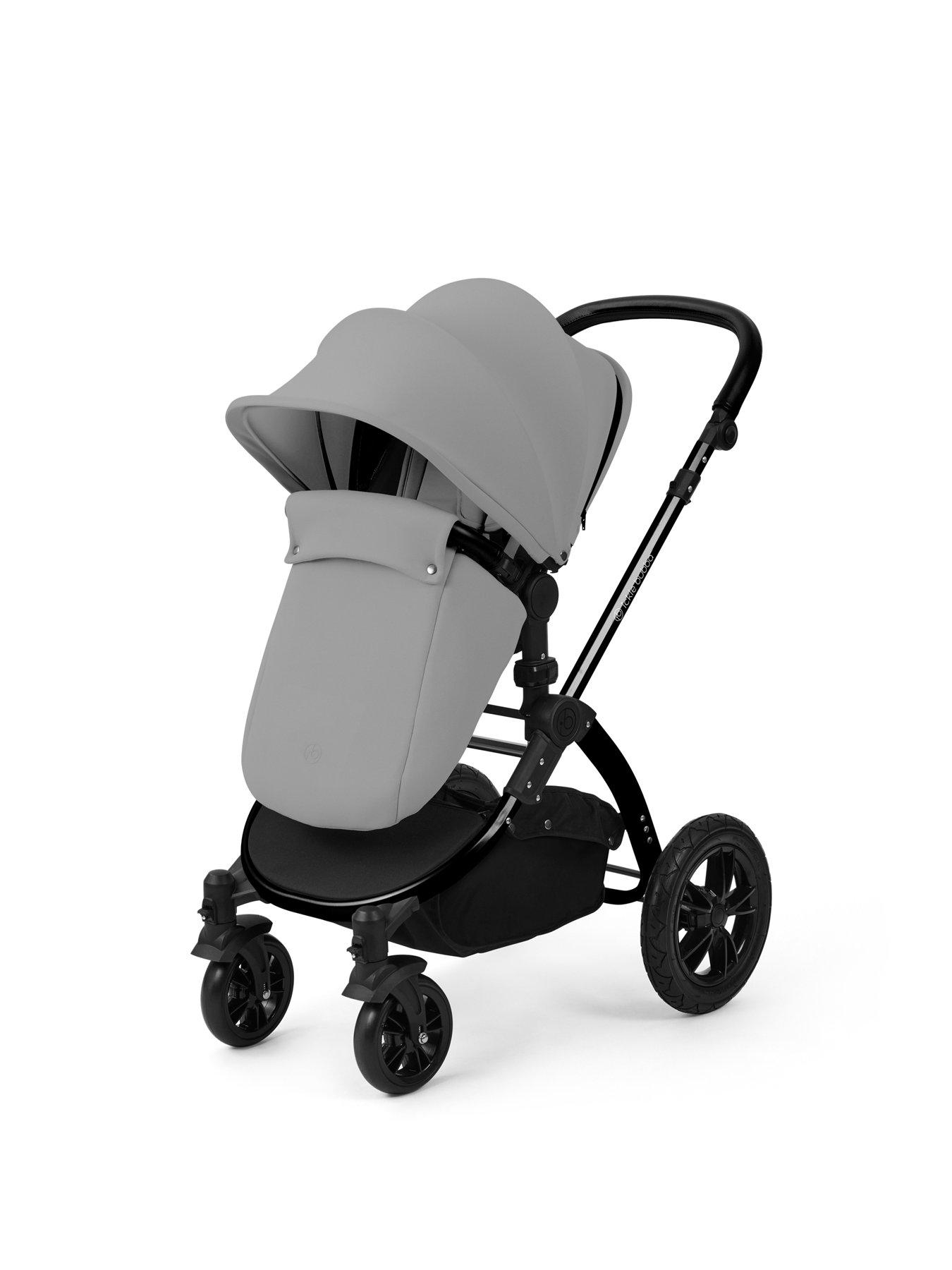 Image 3 of 7 of Ickle Bubba Stomp Luxe 12 Piece Travel System with i-Size Nimbus Car Seat & Spin ISOFIX - Black / Pearl Grey / Black