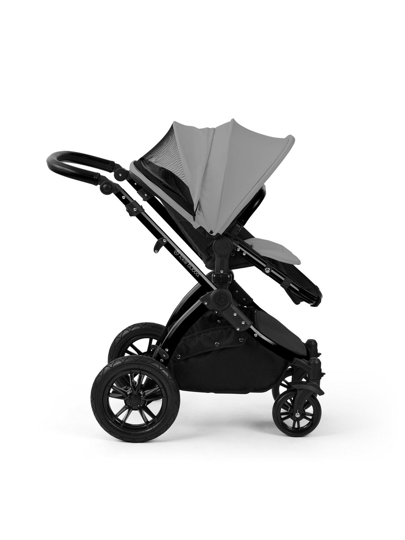 Image 4 of 7 of Ickle Bubba Stomp Luxe 12 Piece Travel System with i-Size Nimbus Car Seat & Spin ISOFIX - Black / Pearl Grey / Black