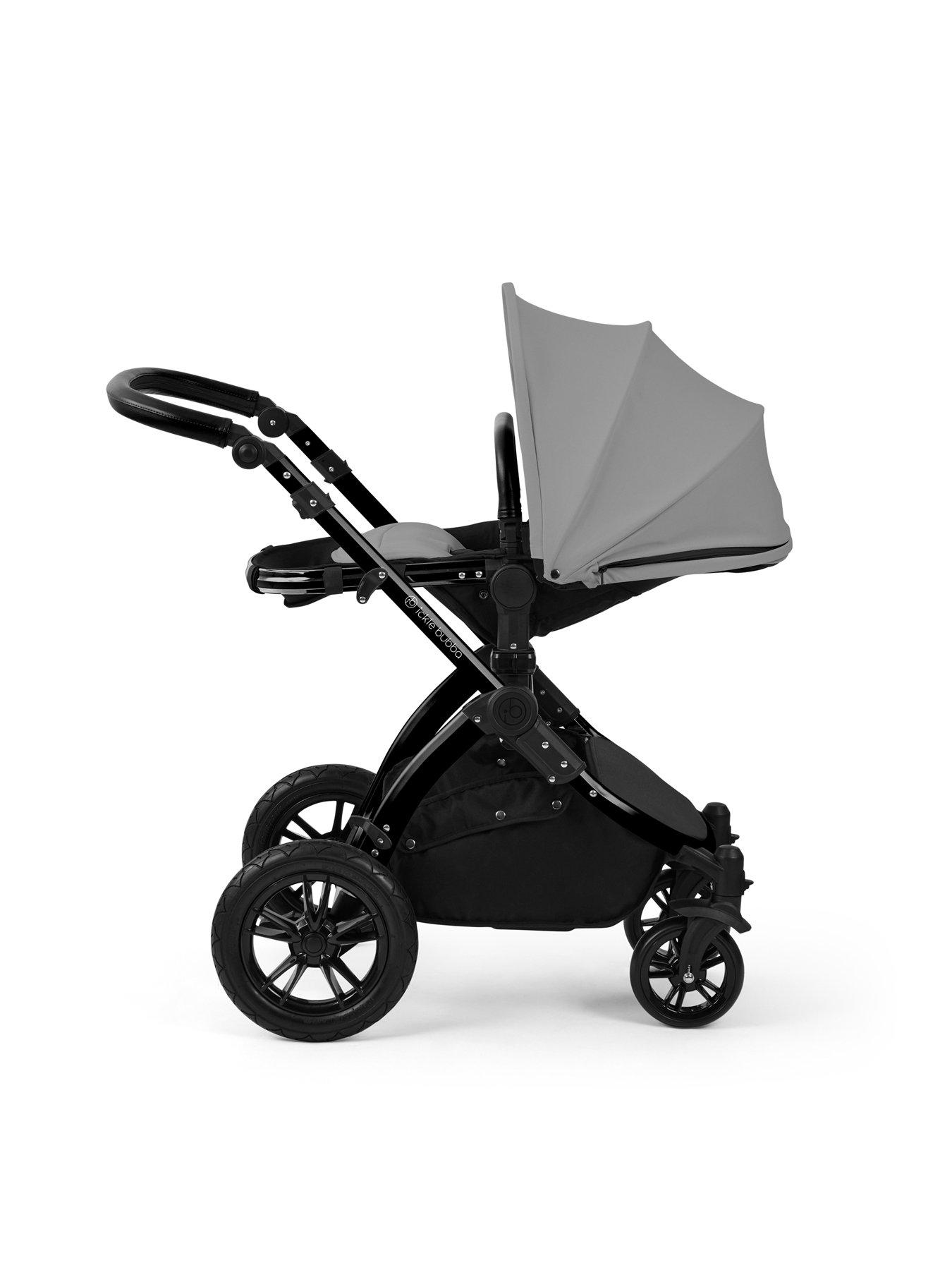 Image 5 of 7 of Ickle Bubba Stomp Luxe 12 Piece Travel System with i-Size Nimbus Car Seat & Spin ISOFIX - Black / Pearl Grey / Black