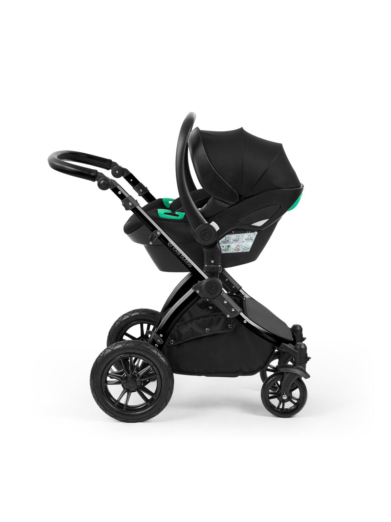 Image 6 of 7 of Ickle Bubba Stomp Luxe 12 Piece Travel System with i-Size Nimbus Car Seat & Spin ISOFIX - Black / Pearl Grey / Black