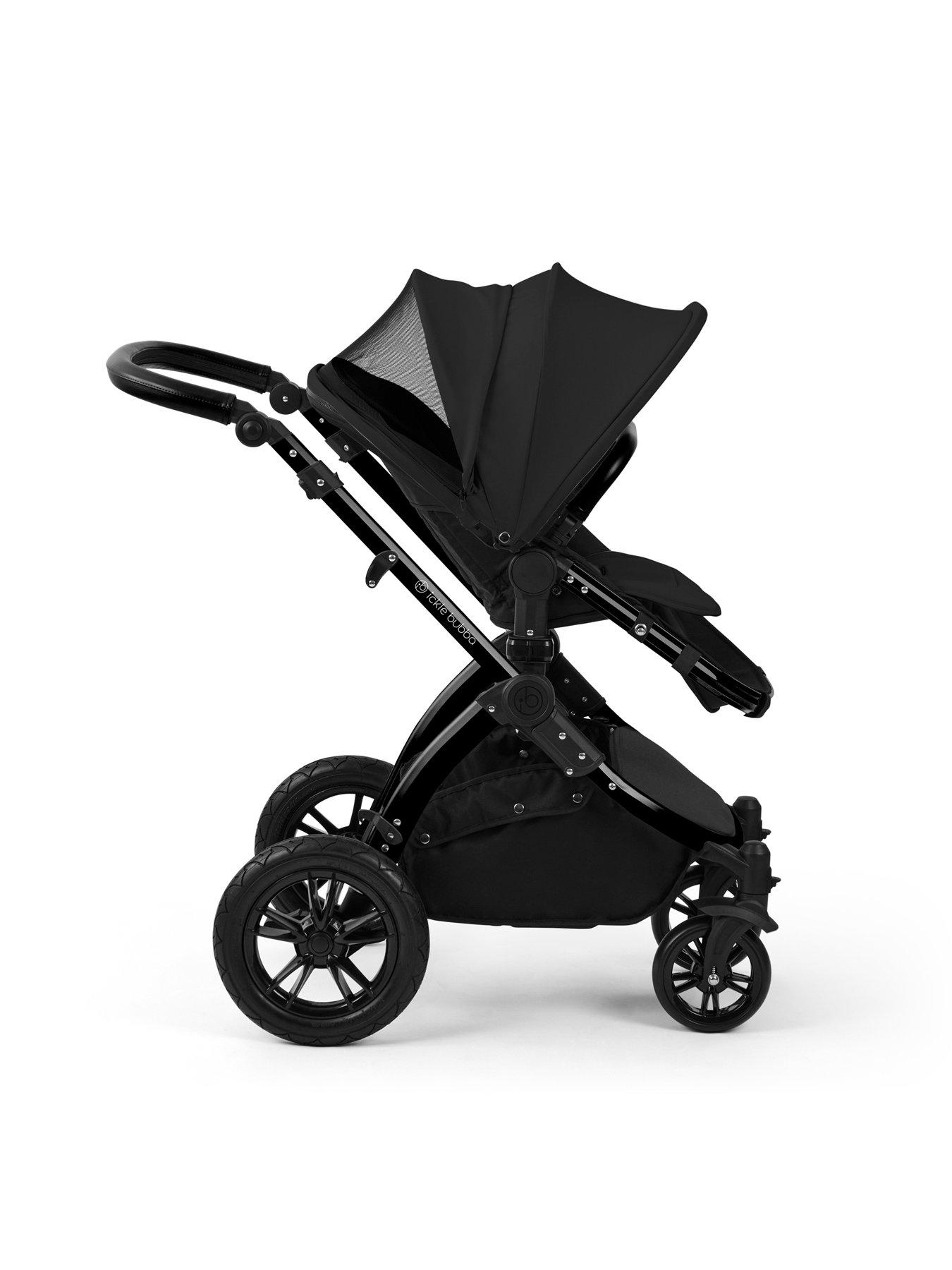 Image 4 of 7 of Ickle Bubba Stomp Luxe 12 Piece Travel System with i-Size Nimbus Car Seat & Spin ISOFIX Base - Black / Midnight / Black