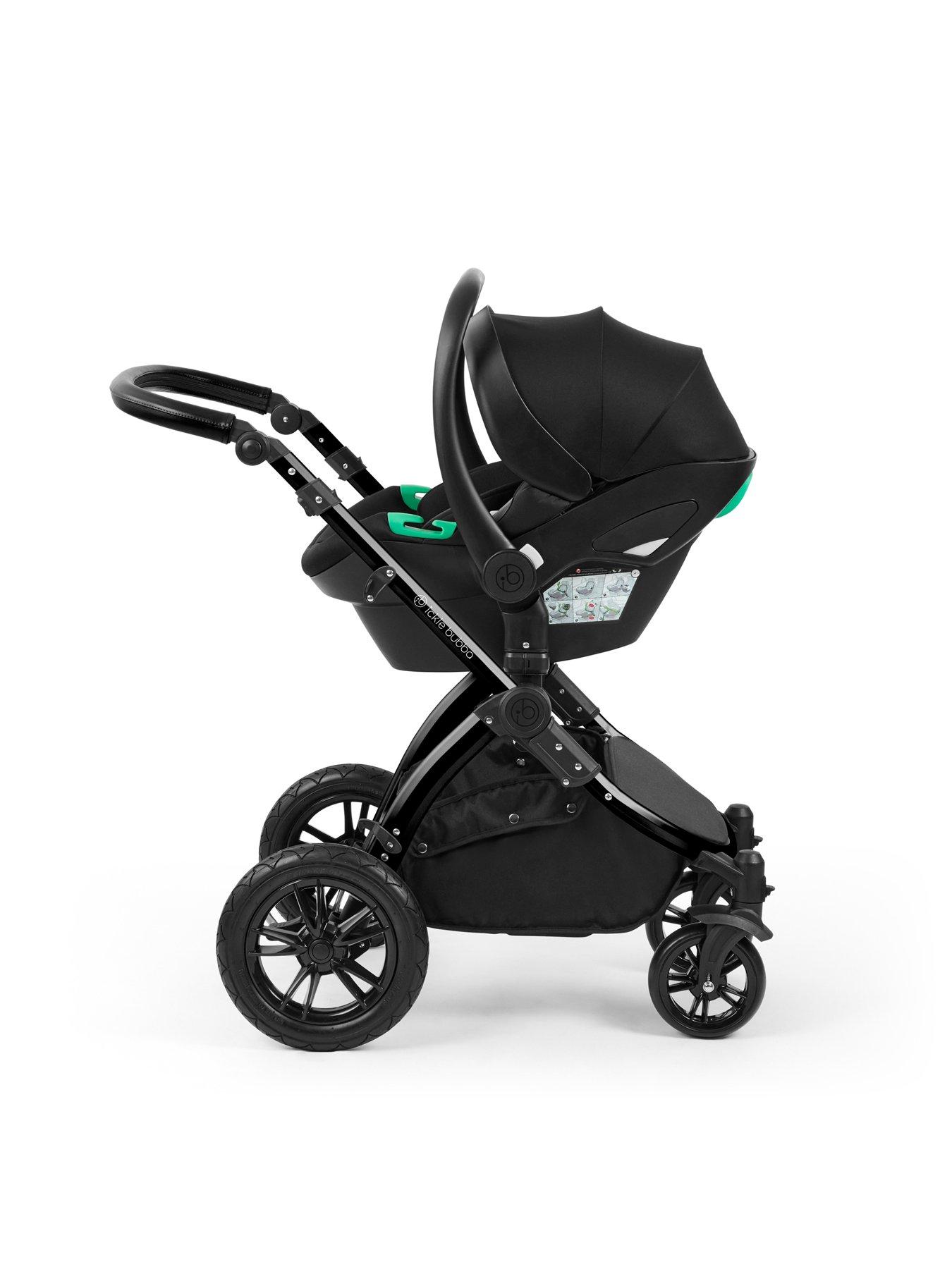 Image 6 of 7 of Ickle Bubba Stomp Luxe 12 Piece Travel System with i-Size Nimbus Car Seat & Spin ISOFIX Base - Black / Midnight / Black