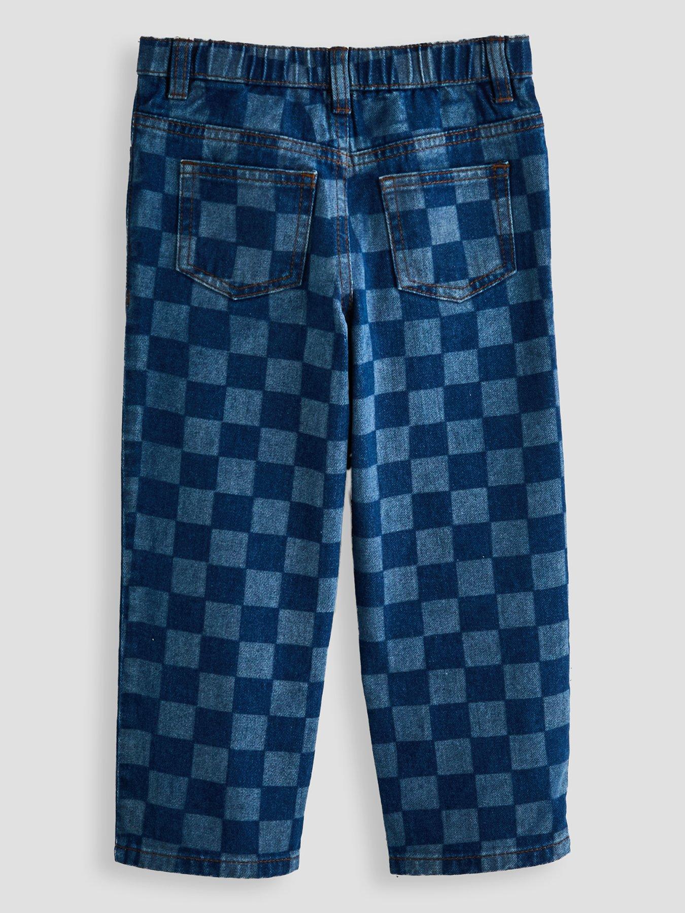 Image 3 of 6 of The Very Collection Boys Checkerboard Jeans - Navy