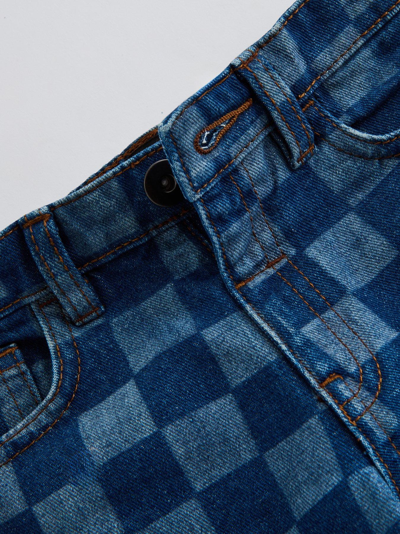 Image 4 of 6 of The Very Collection Boys Checkerboard Jeans - Navy