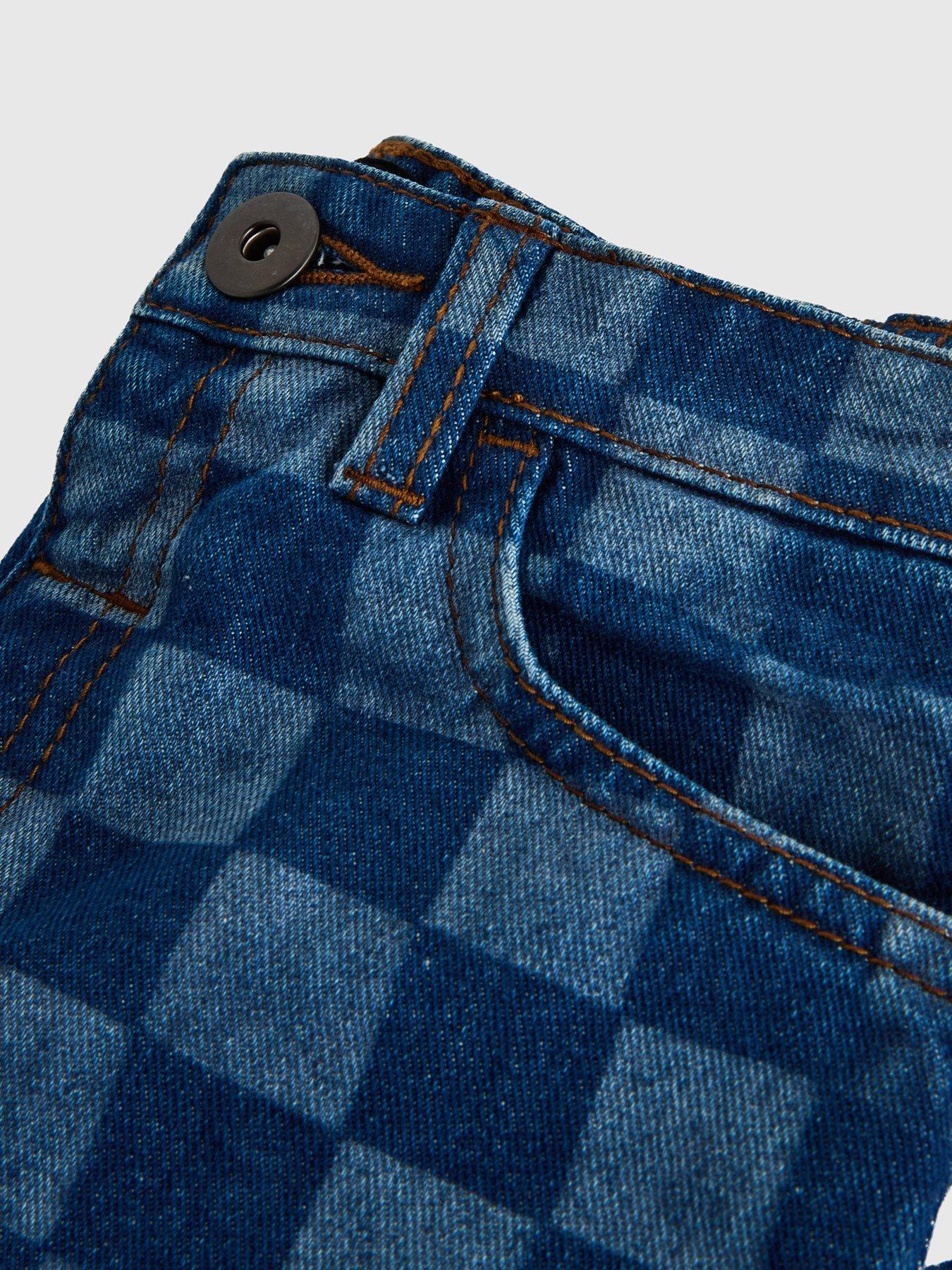 Image 6 of 6 of The Very Collection Boys Checkerboard Jeans - Navy