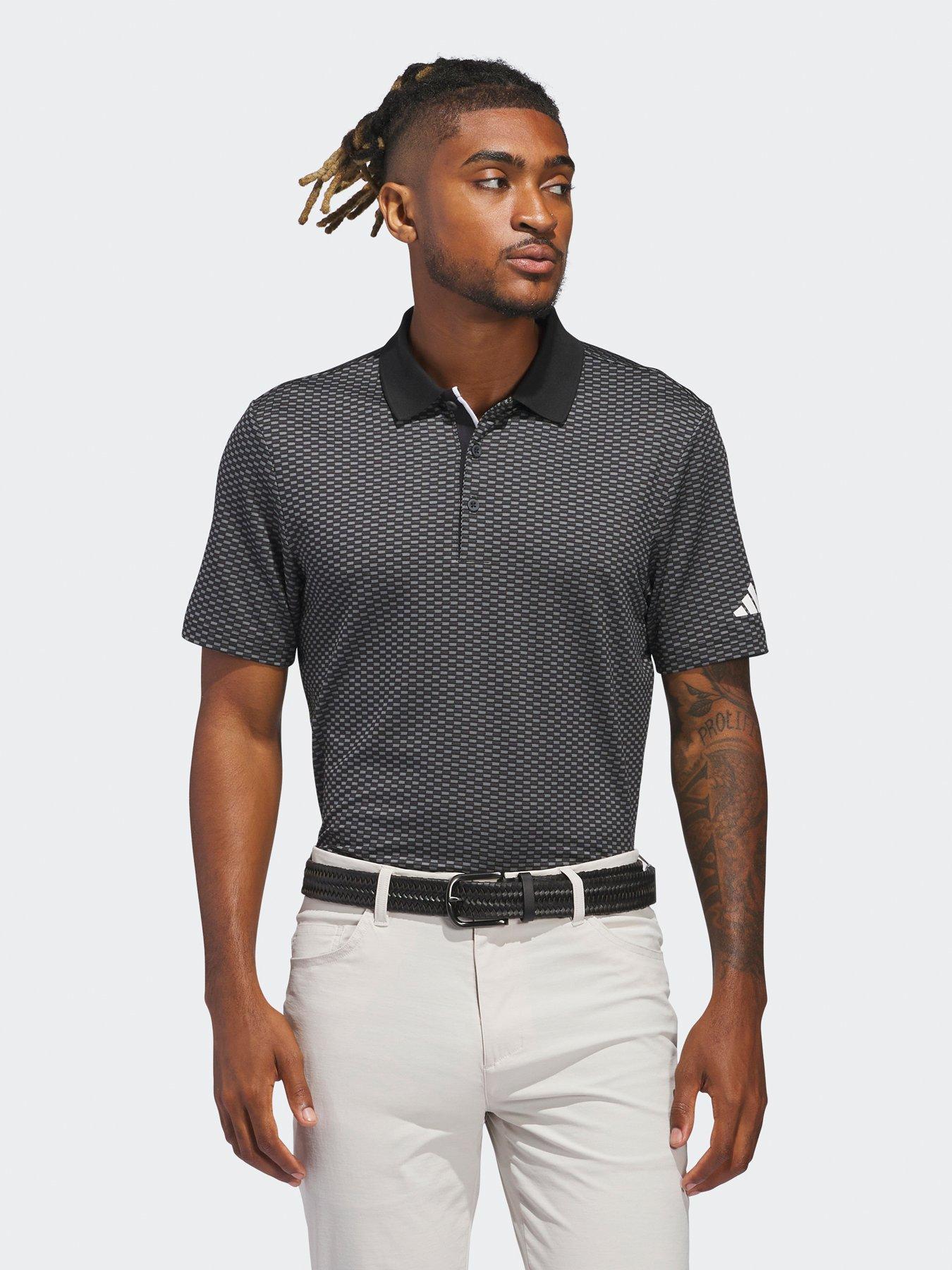 adidas Mens Golf Beyond Textured Polo Shirt - Black