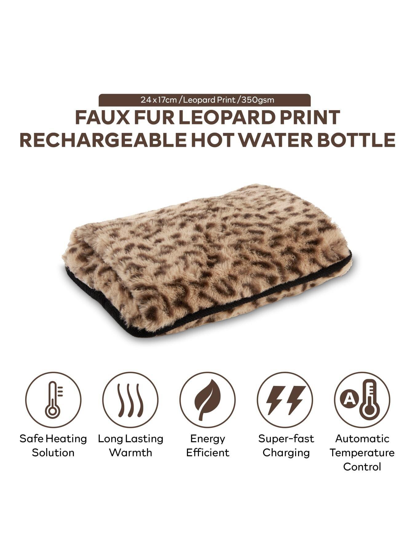 Image 2 of 6 of Carmen Spa Rechargeable Hot Water Bottle - Leopard