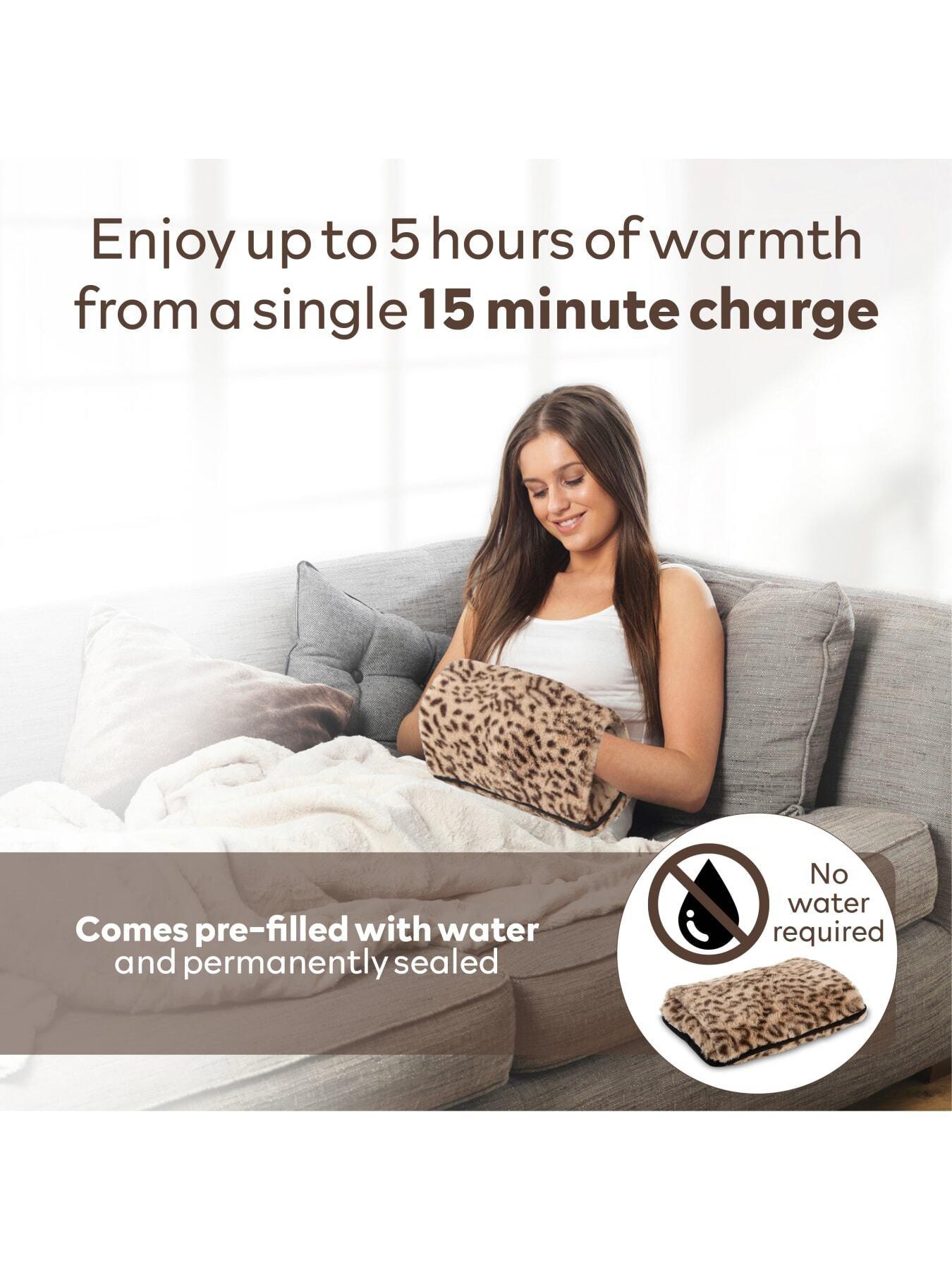 Image 3 of 6 of Carmen Spa Rechargeable Hot Water Bottle - Leopard