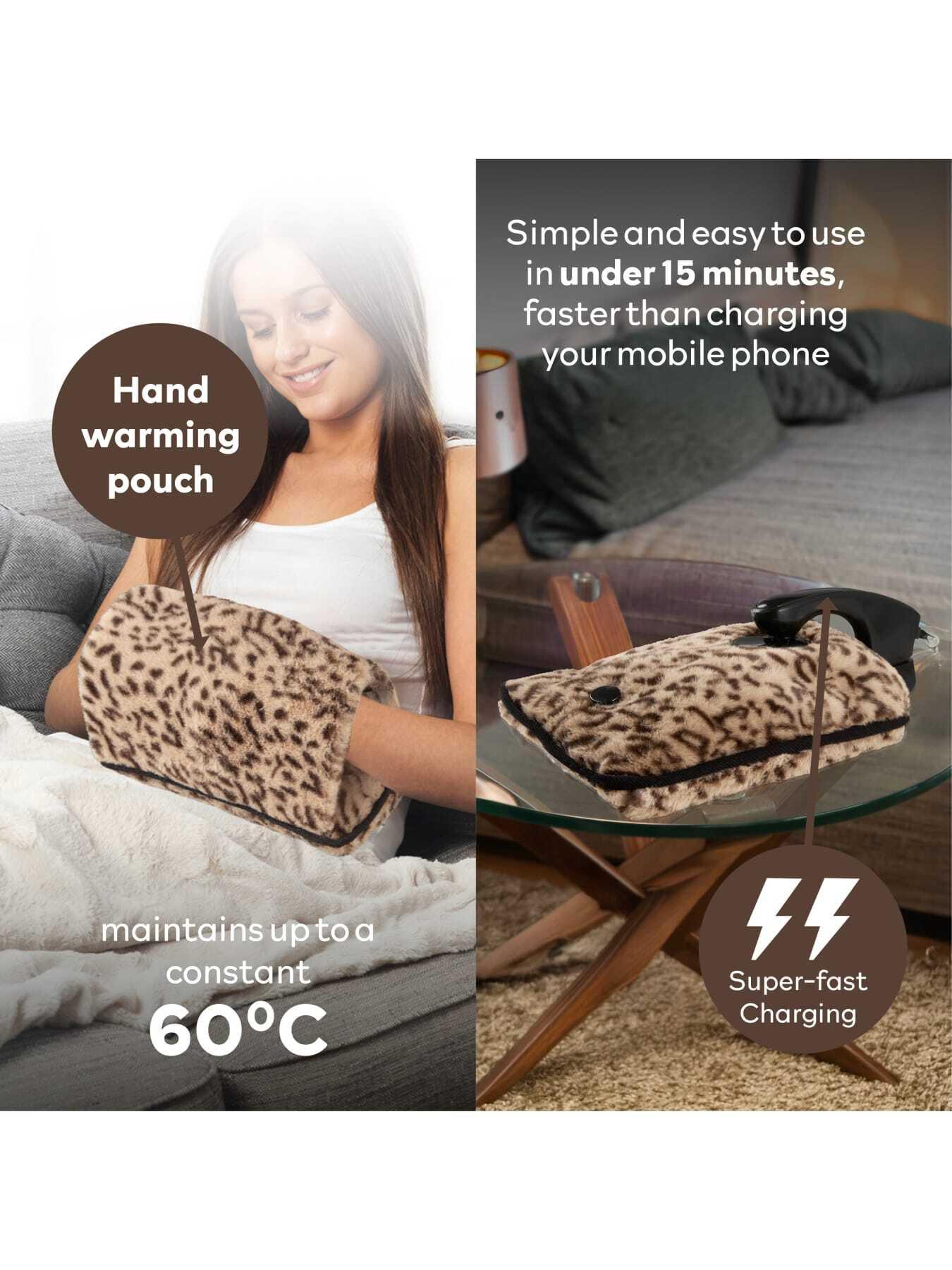 Image 4 of 6 of Carmen Spa Rechargeable Hot Water Bottle - Leopard