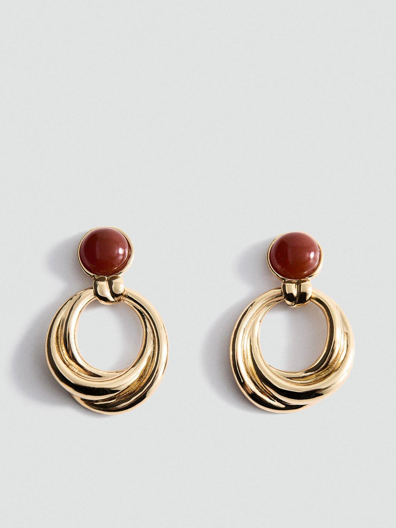 Mango Mixed Hoop Earrings - Gold