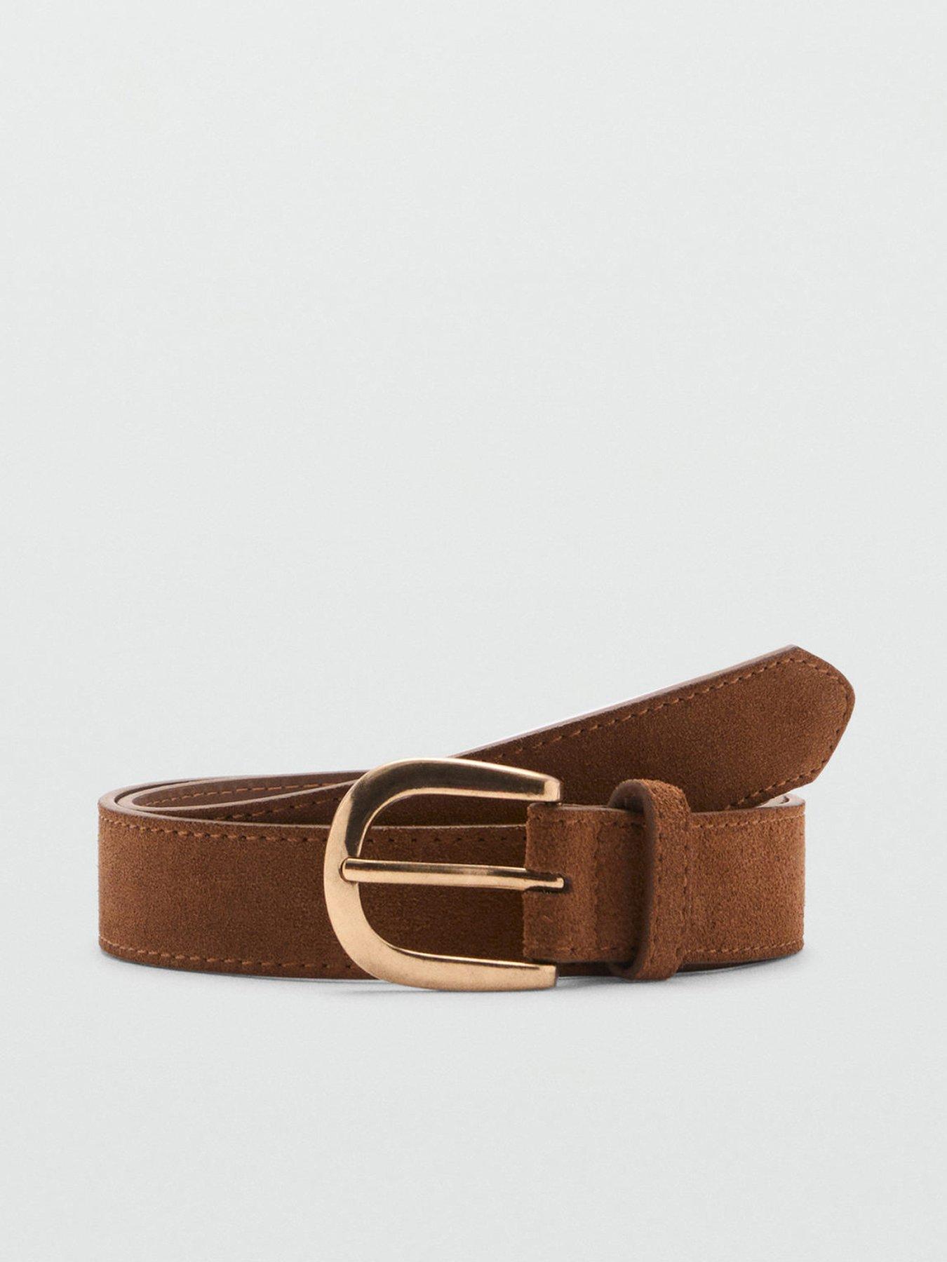 Mango Suede Belt - Brown