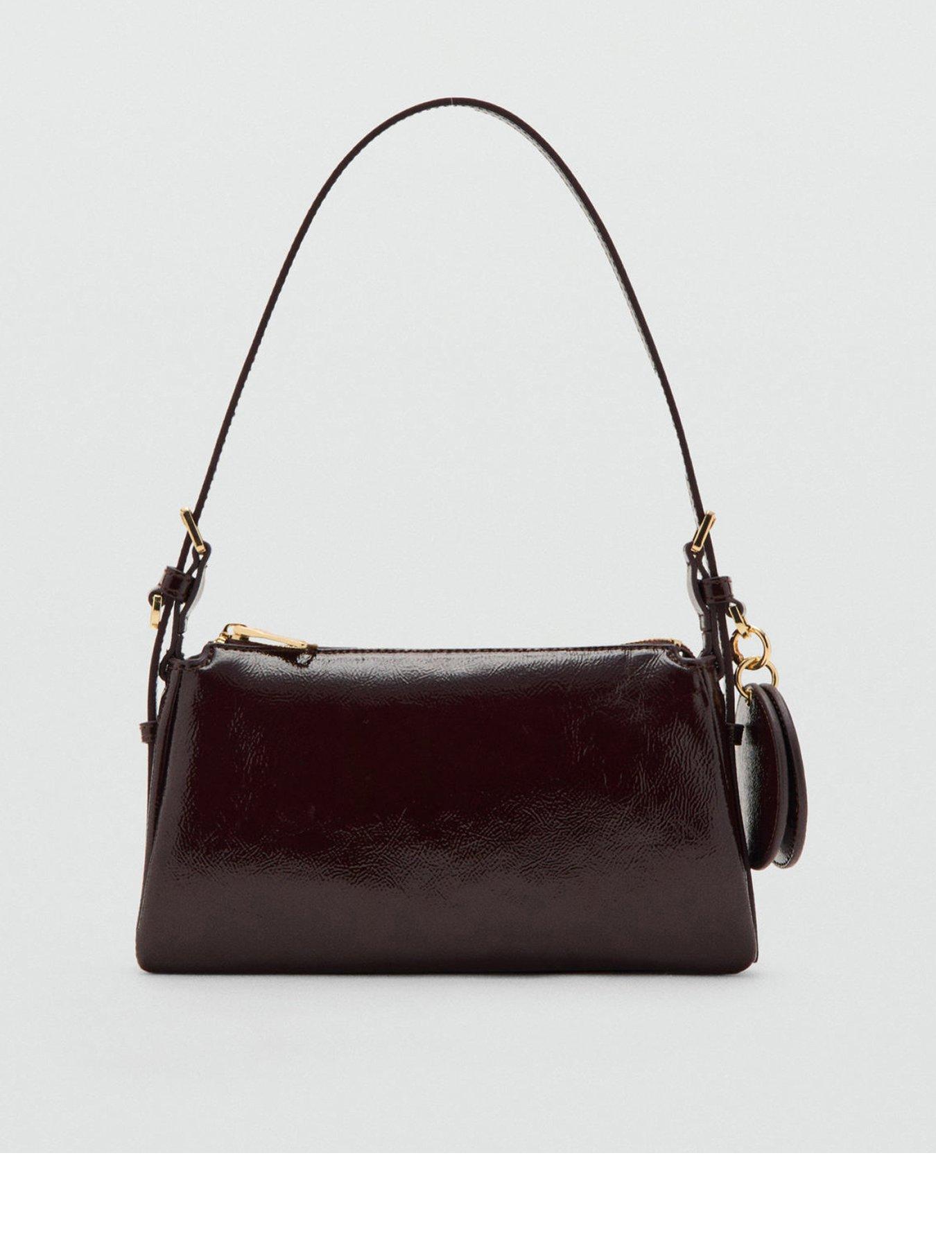 Mango Mirror Charm Shoulder Bag - Red