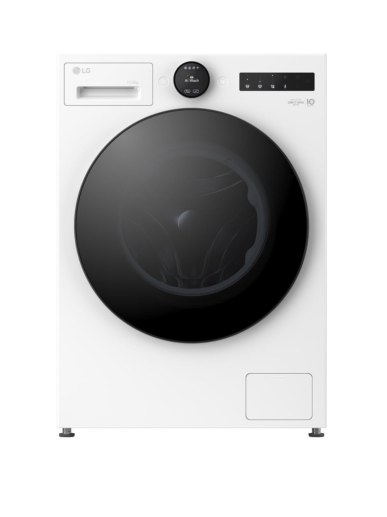 LG W4X7016TWB 11KG / 6KG 1400 Washer Dryer essence glossy white