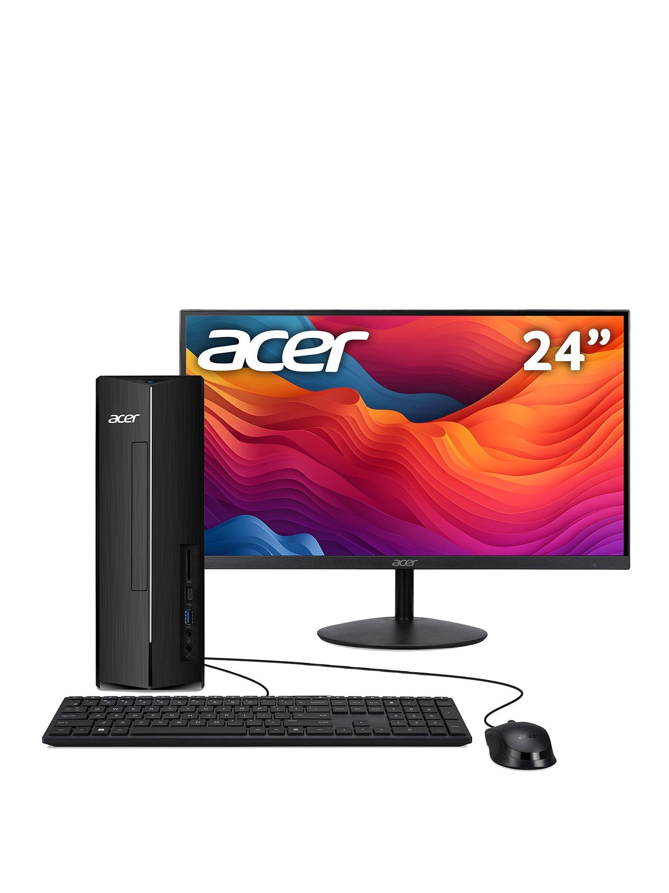 Acer Aspire XC-1710 Tower Desktop - Intel i3 N305, 8GB, 512GB SSD, Desktop and Monitor Bundle