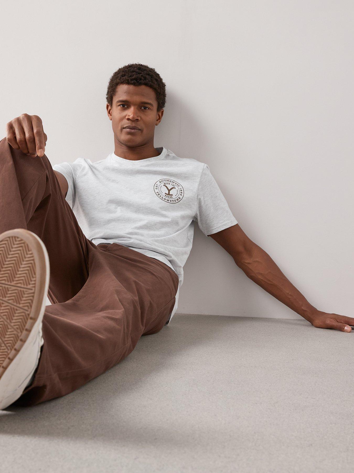 Image 6 of 7 of The Very Collection Cotton Rich Loose Fit Chino Trousers - Brown