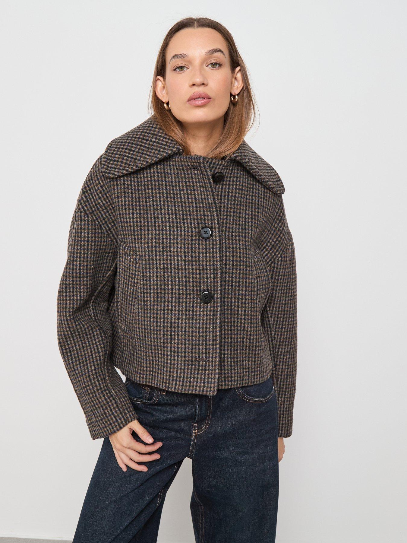 Mango Houndstooth Wool Jacket