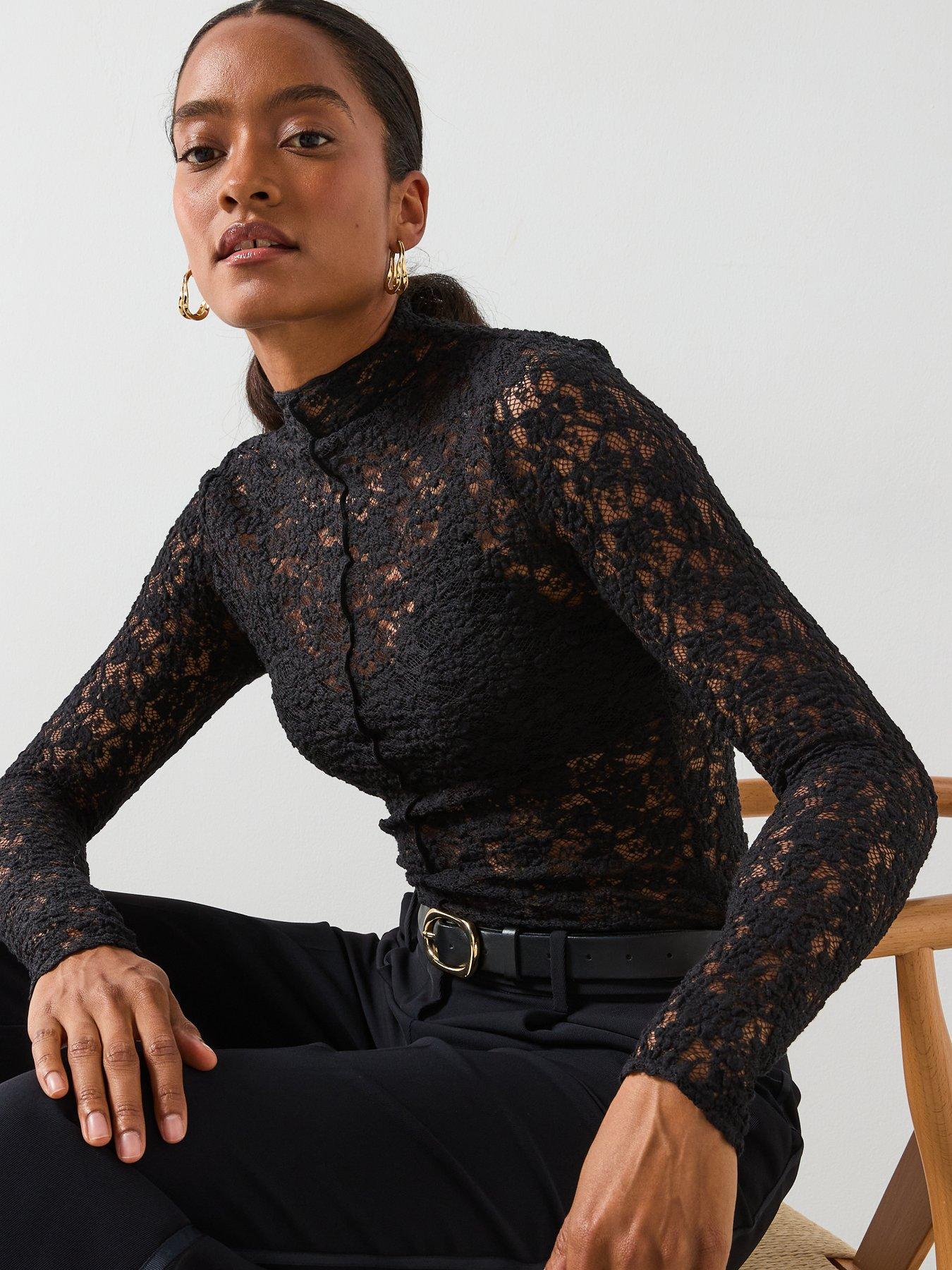 Mango Lace Top With Perkins Collar | Very