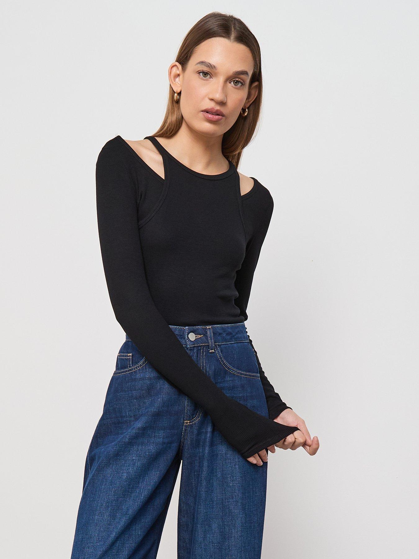 Mango Ribbed Combined T-shirt