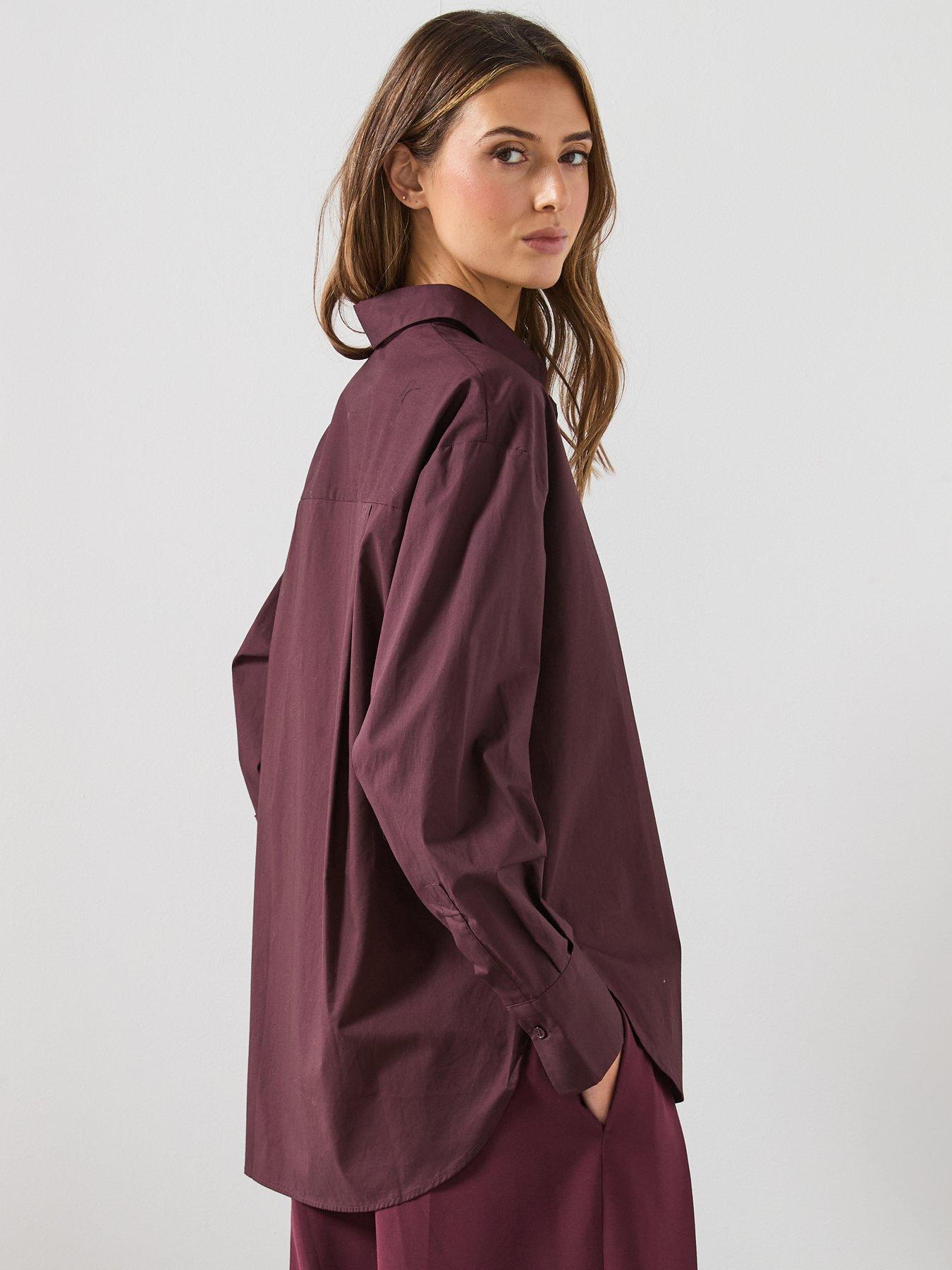Image 2 of 5 of Mango Cotton Fitted Shirt - Brown
