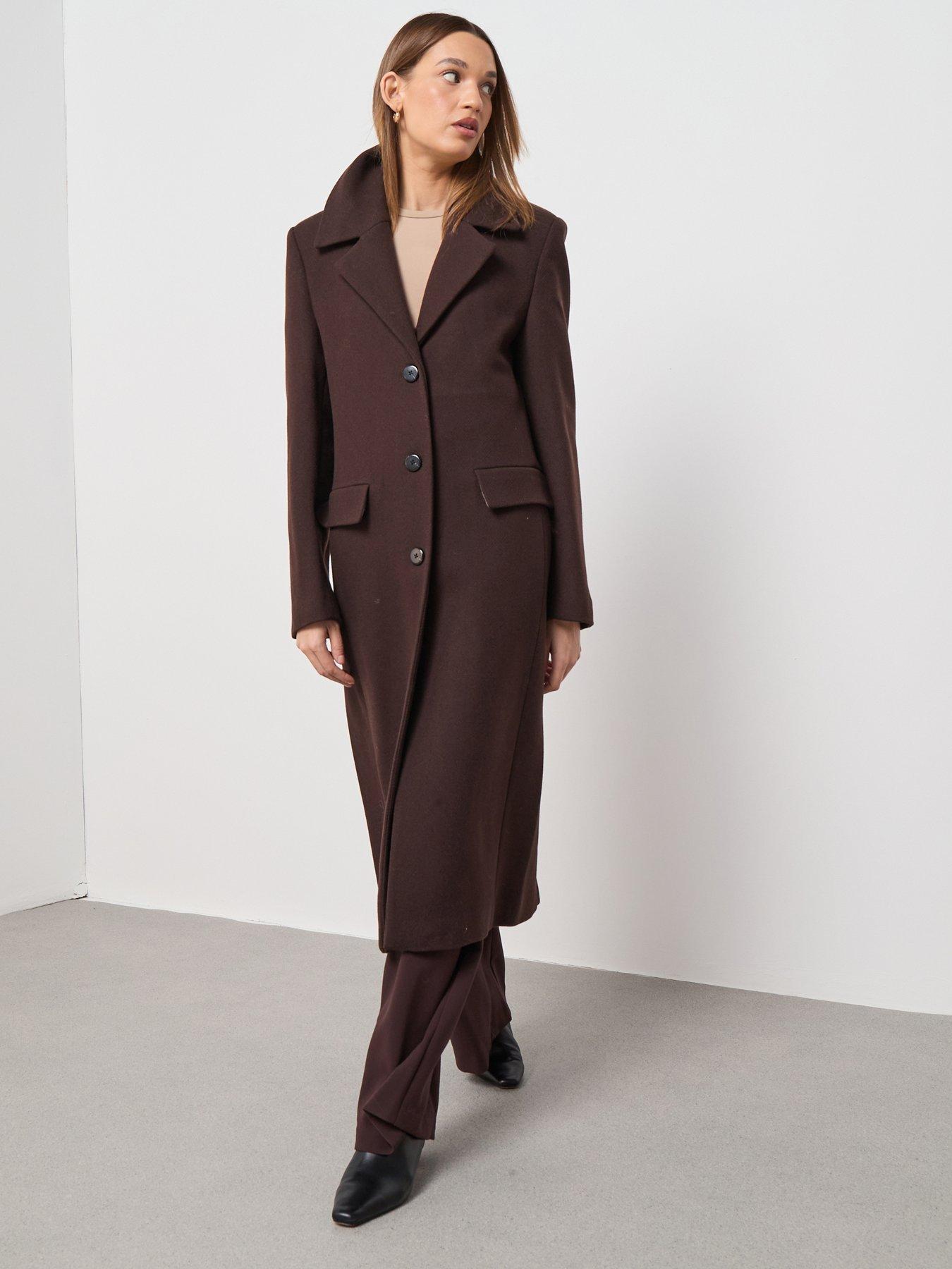 Image 3 of 6 of Mango Wool Coat With Fur Collar