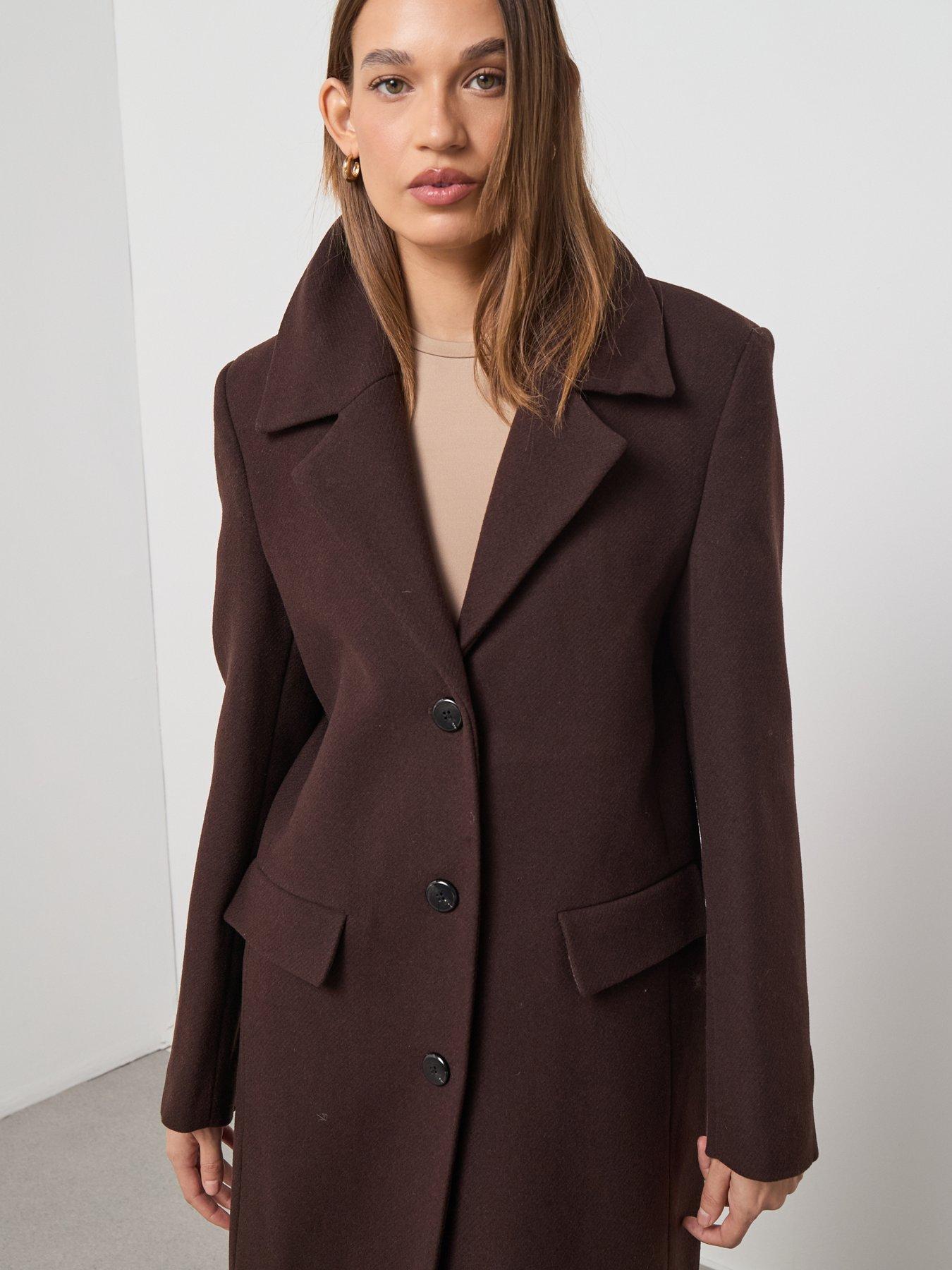 Image 5 of 6 of Mango Wool Coat With Fur Collar