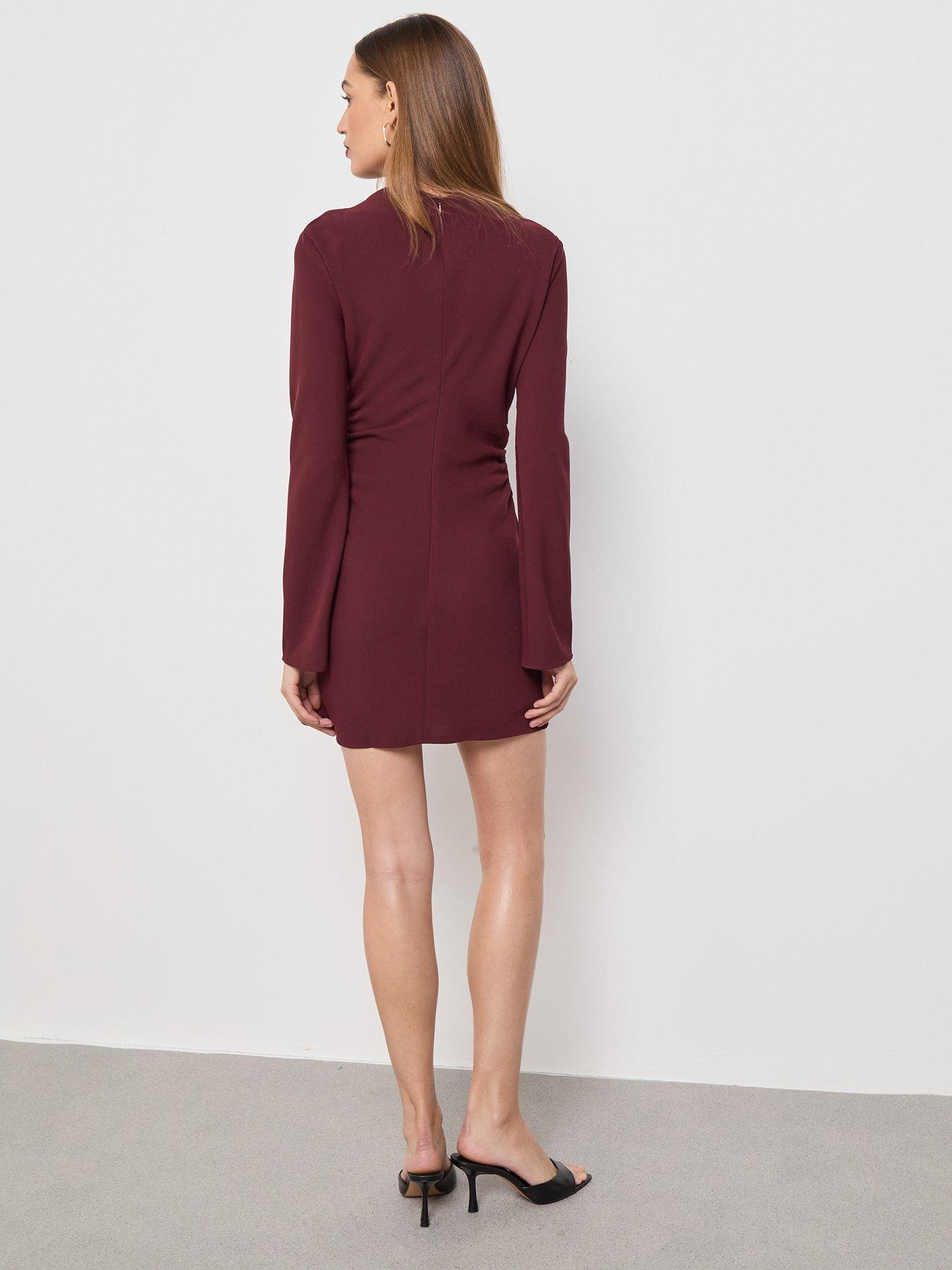 Mango Boat Neck Ruched Dress | Very