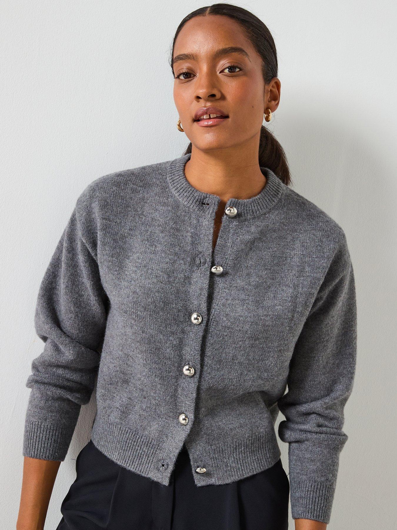 Mango Chunky Knit Cardigan With Buttons