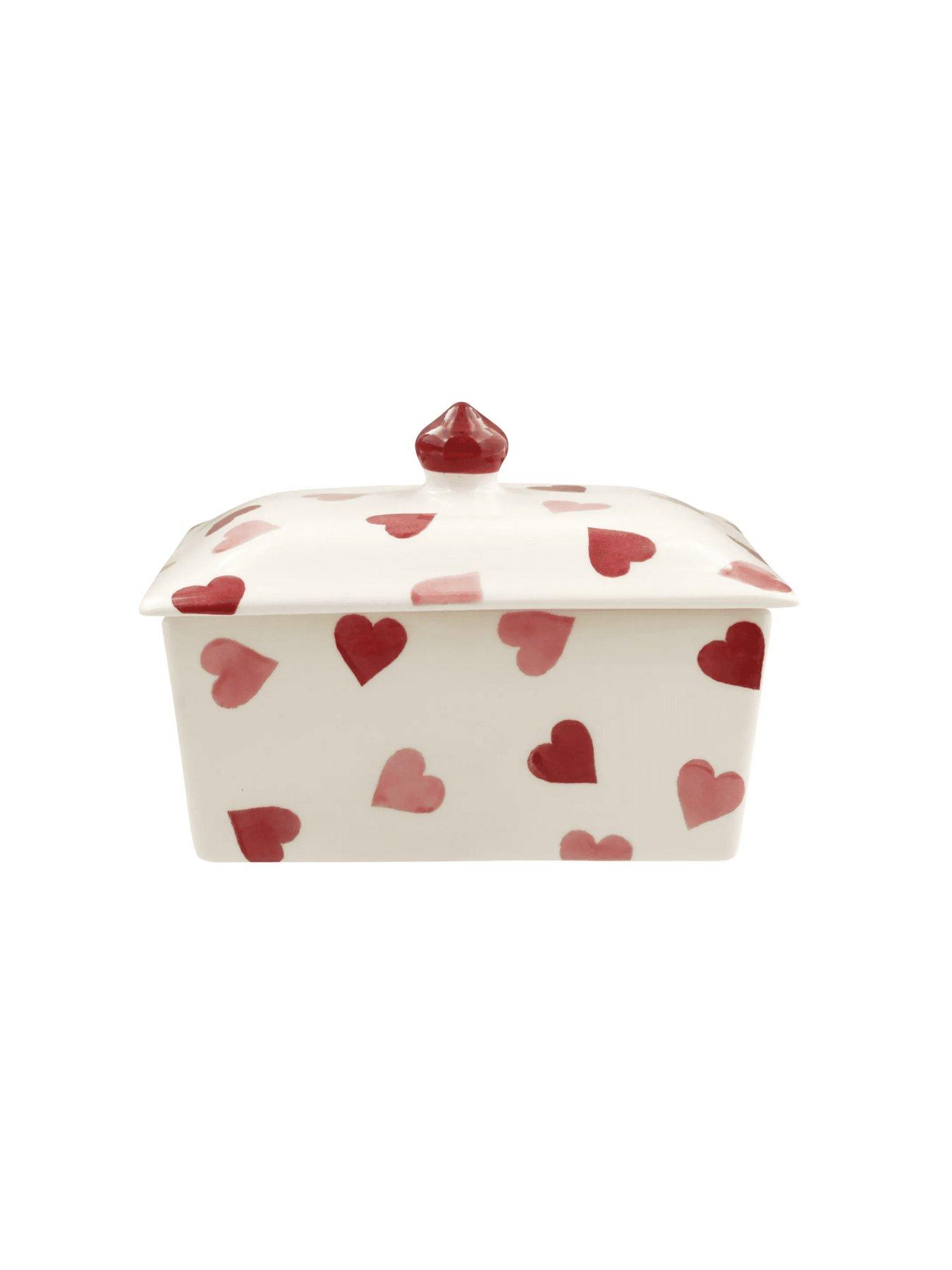 Emma Bridgewater Pink Hearts Butterdish