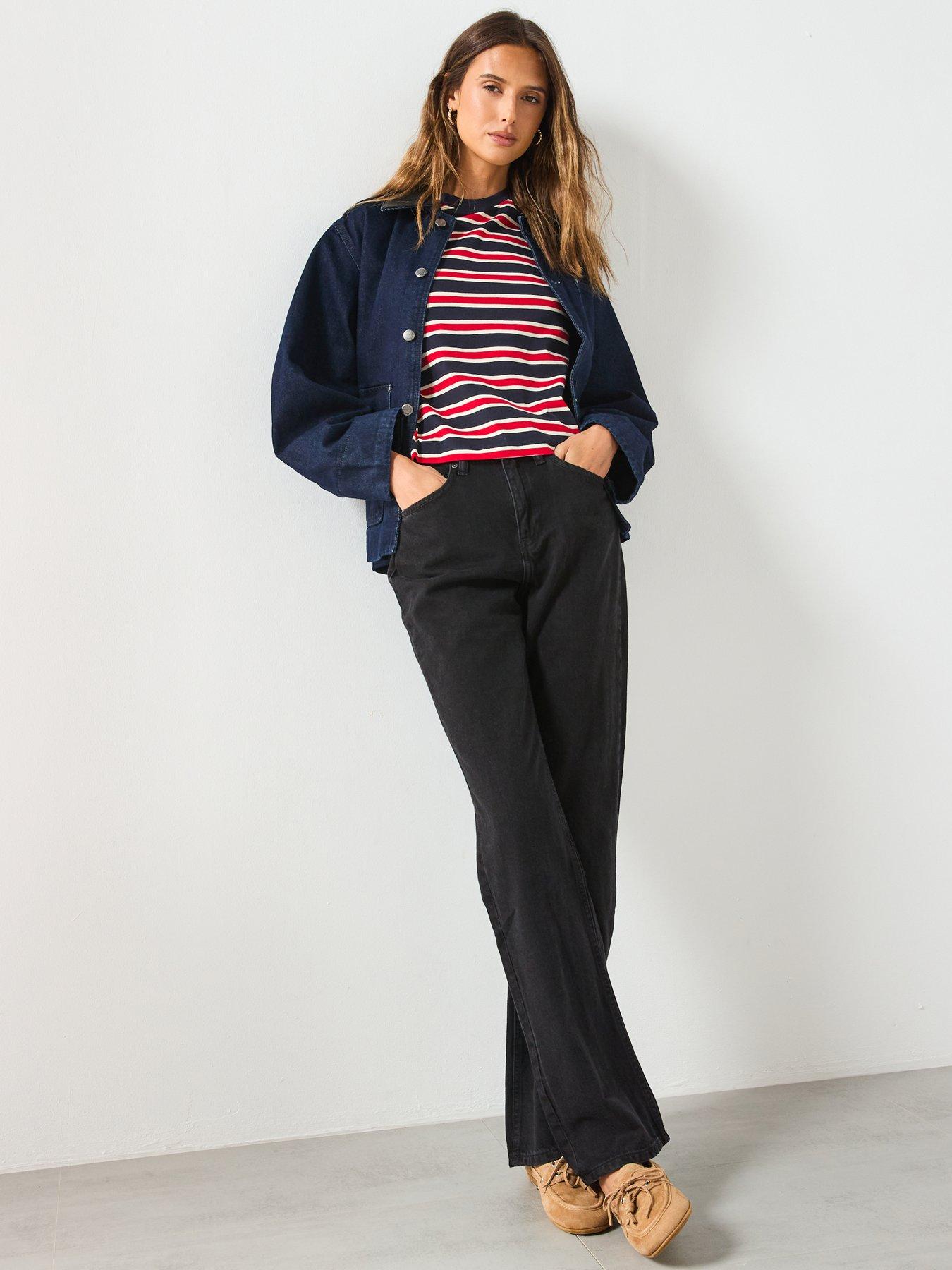 Image 6 of 6 of Mango Striped Cotton T-Shirt - Navy