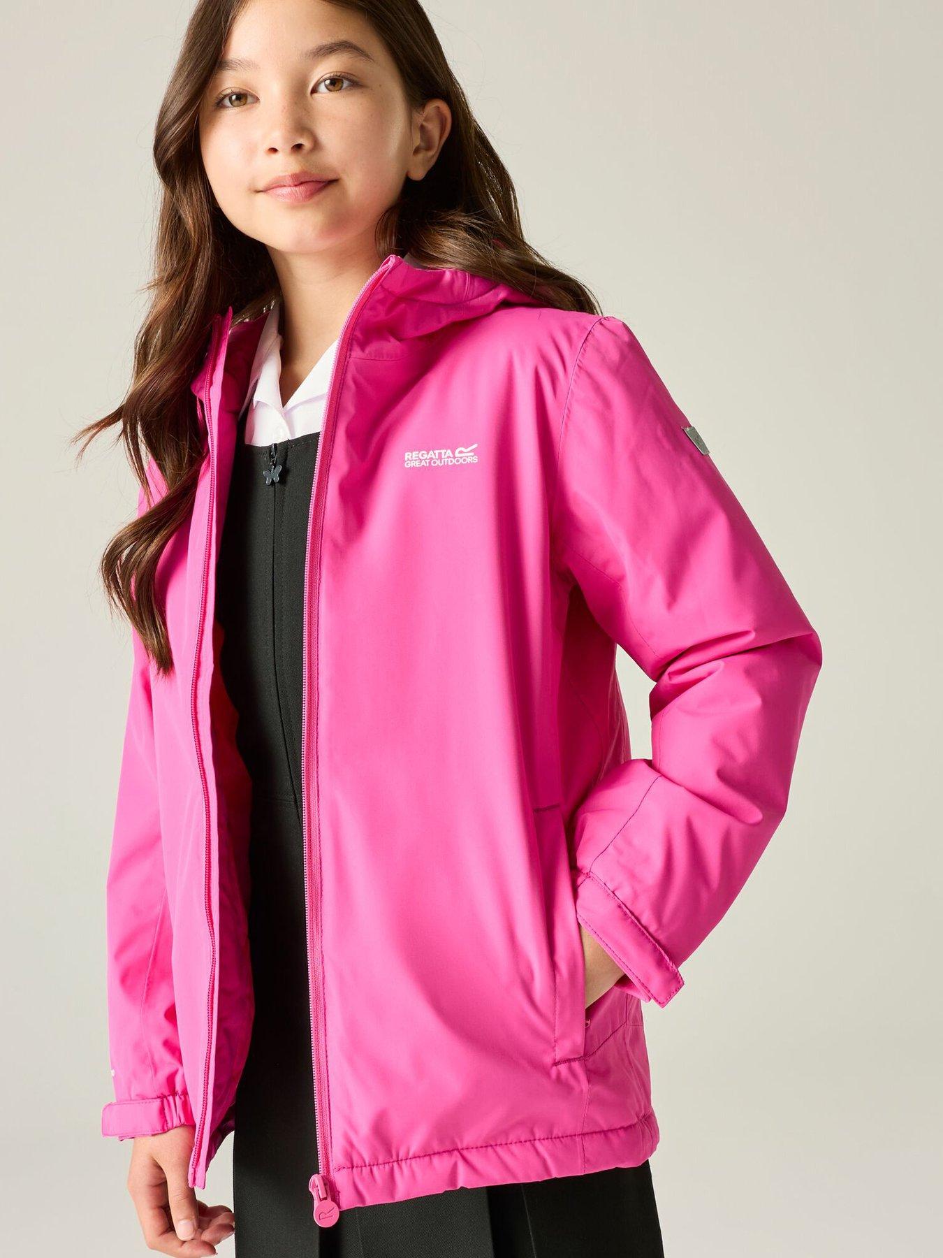 Regatta Junior Girls Hurdle Waterproof Insulated Jacket, Pink, Size 9-10 Years