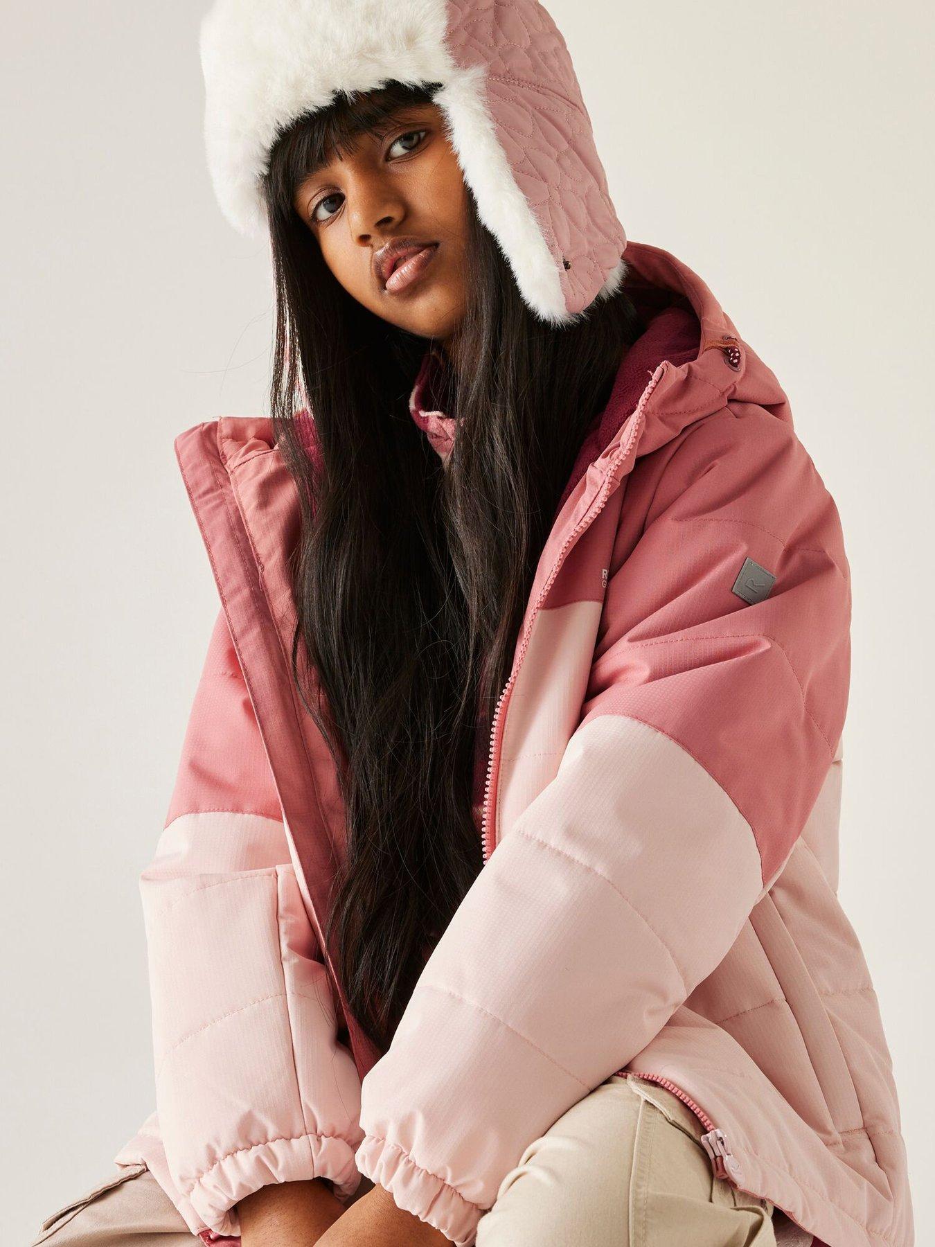 undefined Junior Girls Hurdle Waterproof Insulated Jacket - Pink