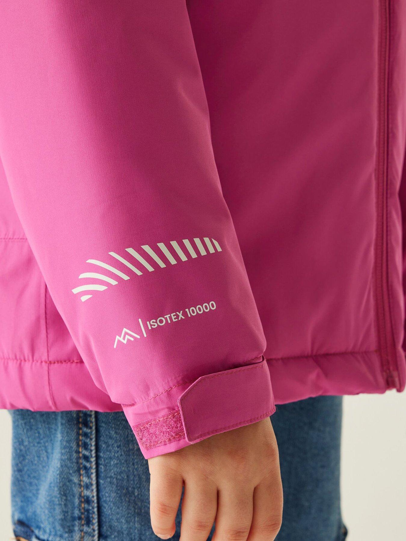 Image 5 of 7 of Regatta Junior Girls Hurdle Waterproof Insulated Jacket - Pink