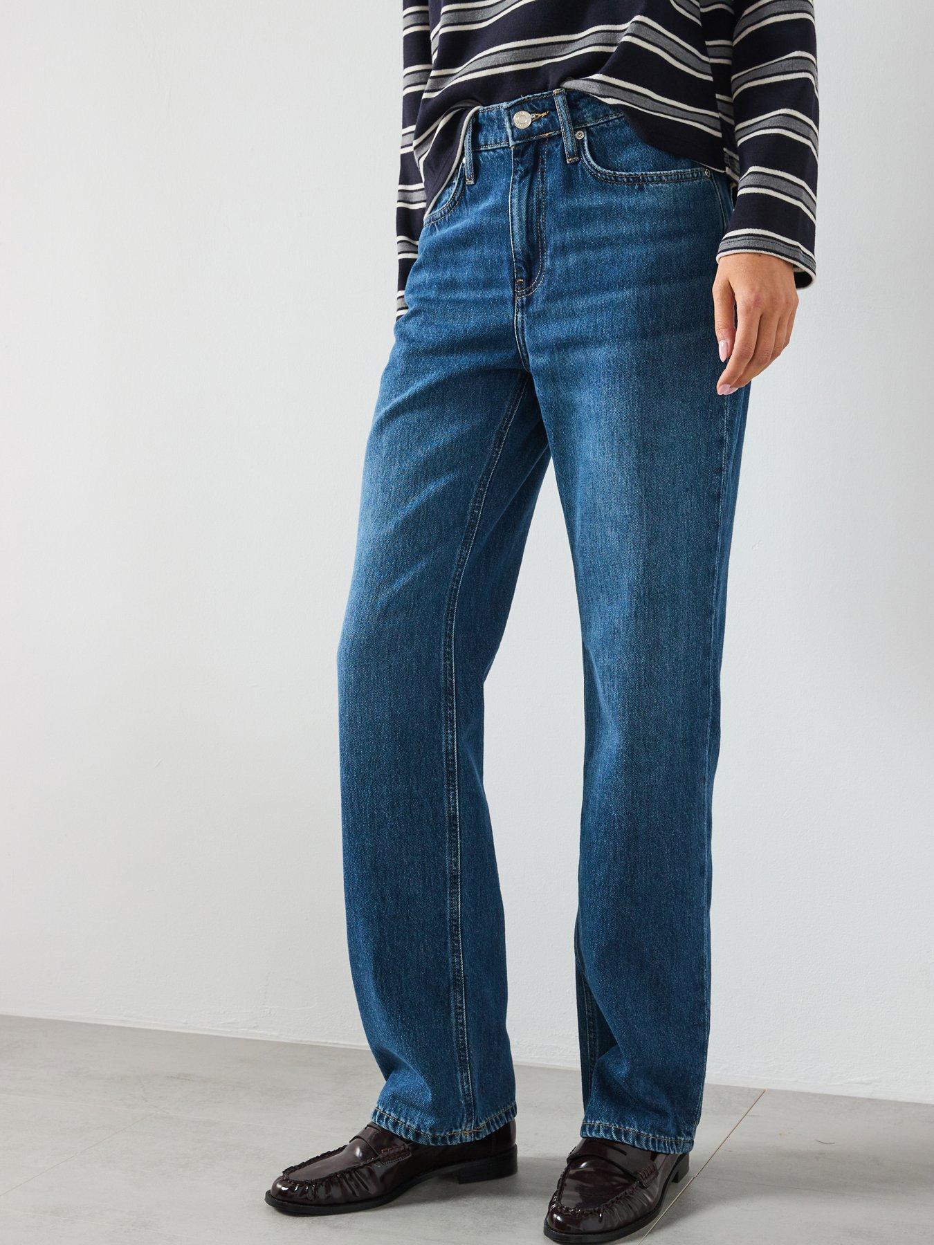 Mango Matilda High Rise Straight Jeans - Blue