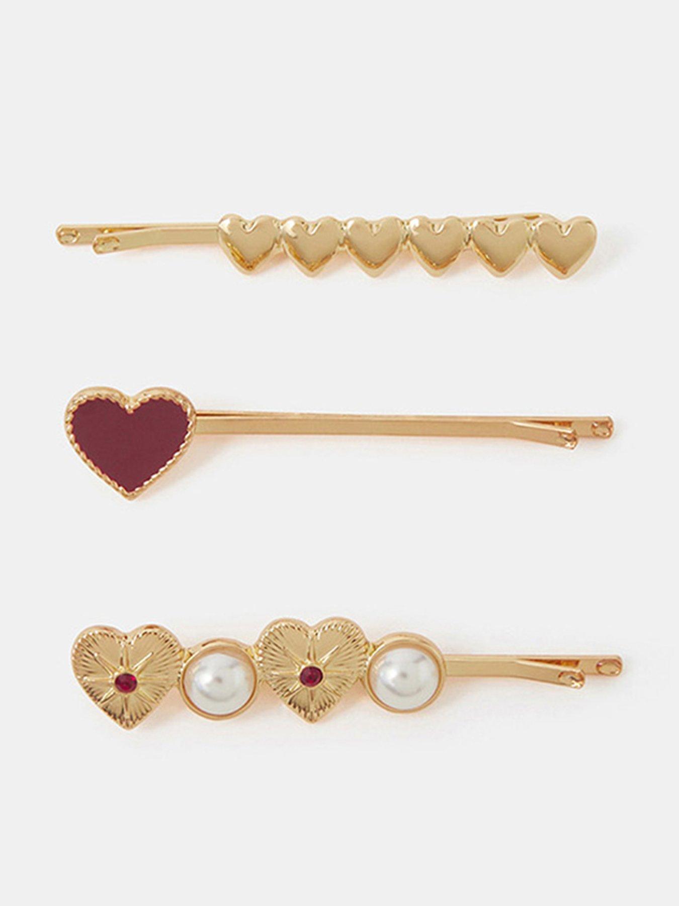 Accessorize 3-pack Heart Hair Slides