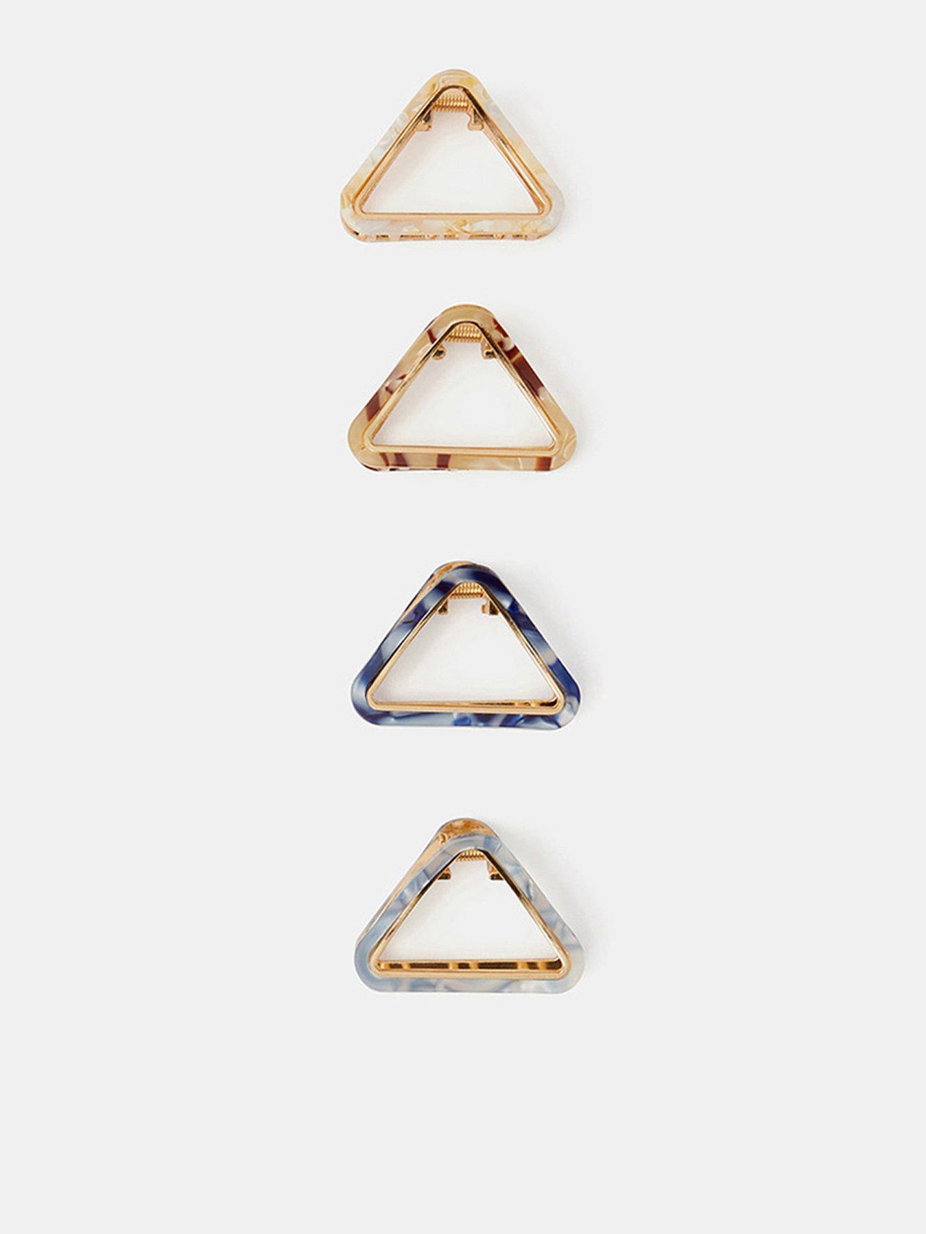 Accessorize 4 Pack Resin Triangle Claw Clips - Multi | Very