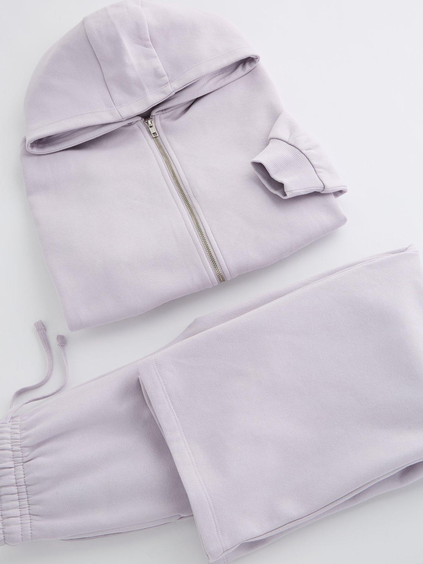 Image 3 of 4 of The Very Collection Girls Set With Zip Up Hoodie &amp; Wide Leg Trousers - Purple