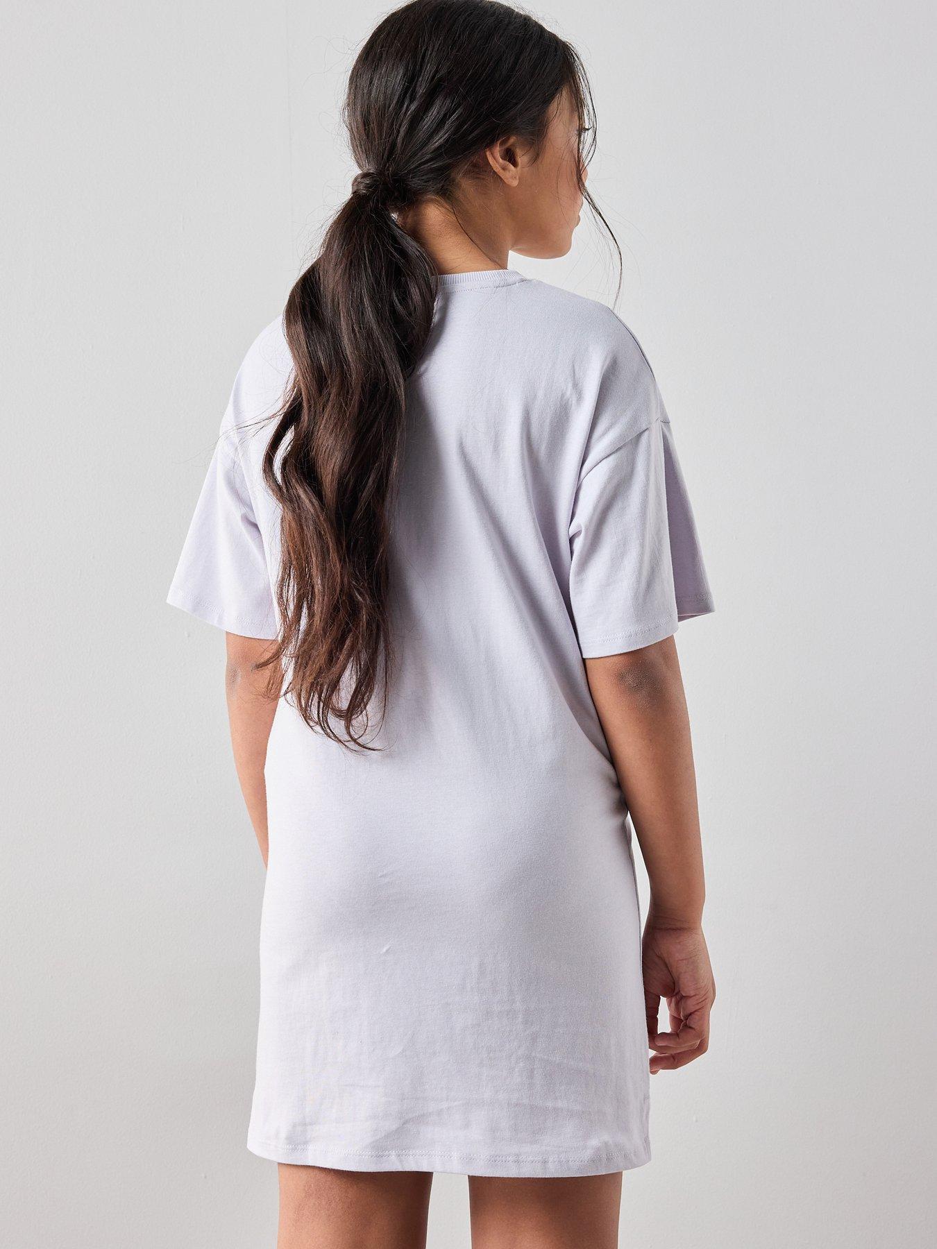 Image 2 of 6 of The Very Collection Girls Jersey T-shirt Dress - Purple
