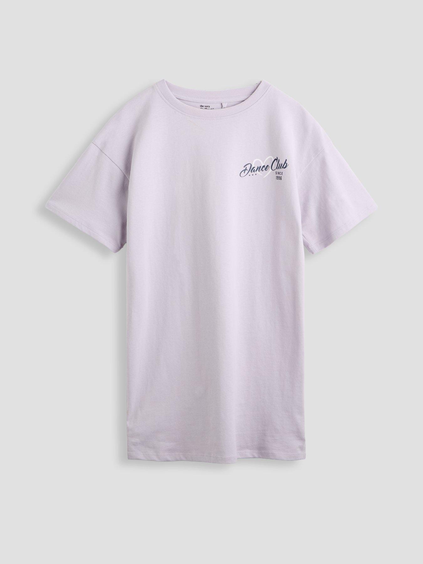 Image 6 of 6 of The Very Collection Girls Jersey T-shirt Dress - Purple