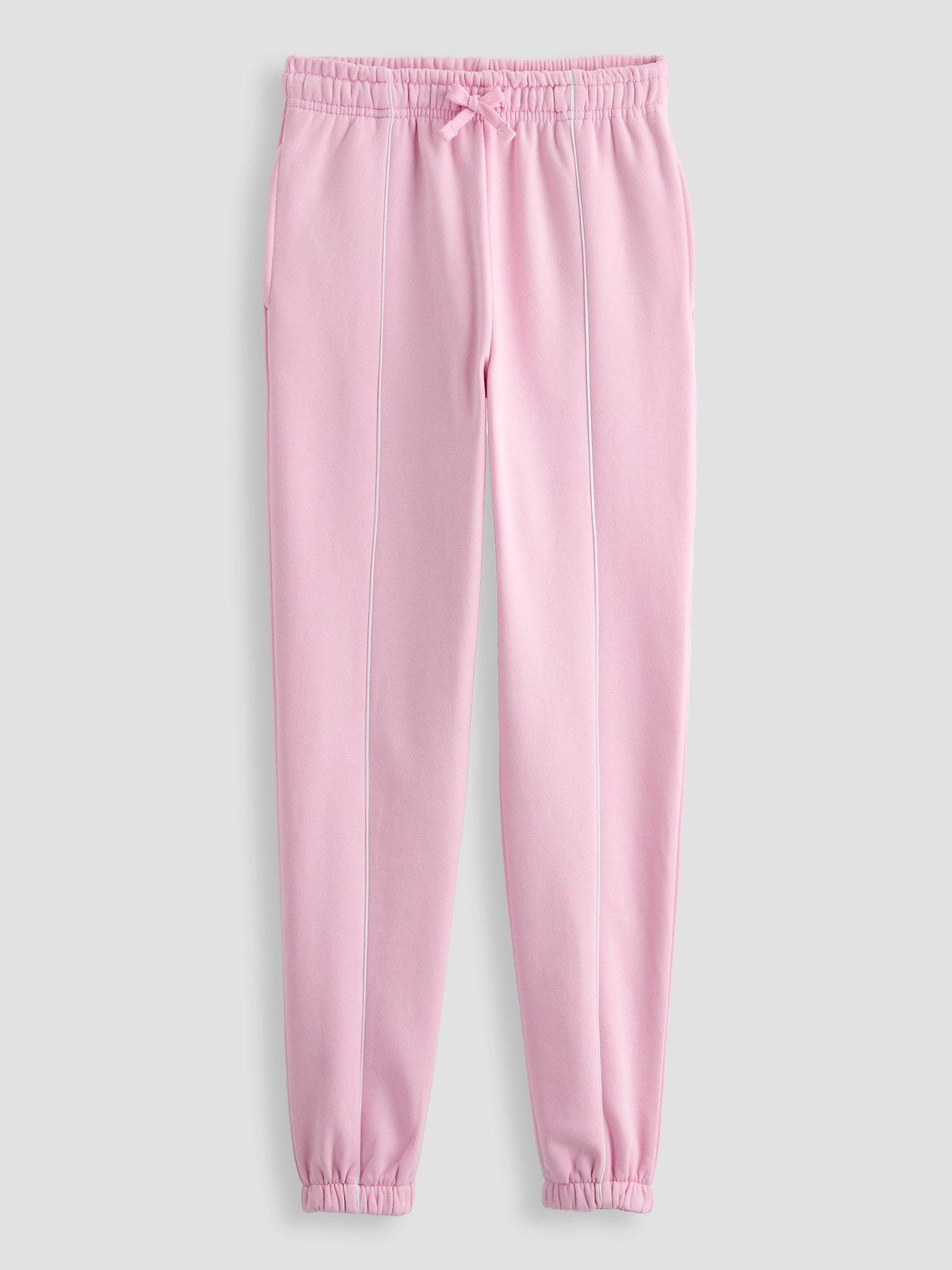 The Very Collection Girls Sweat Front Piping Detail Jogger - Pink