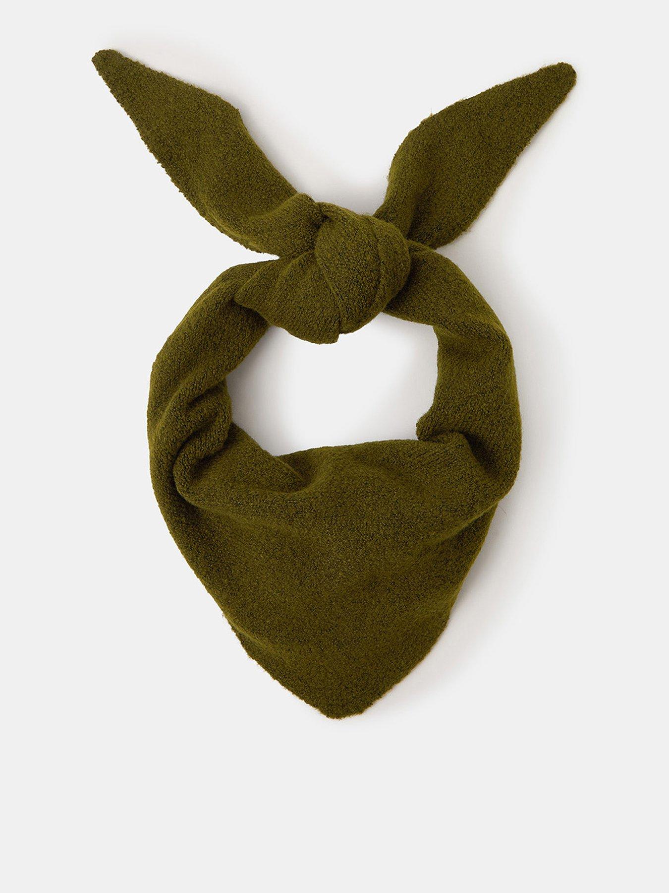 Accessorize Knitted Neckerchief - Olive Green