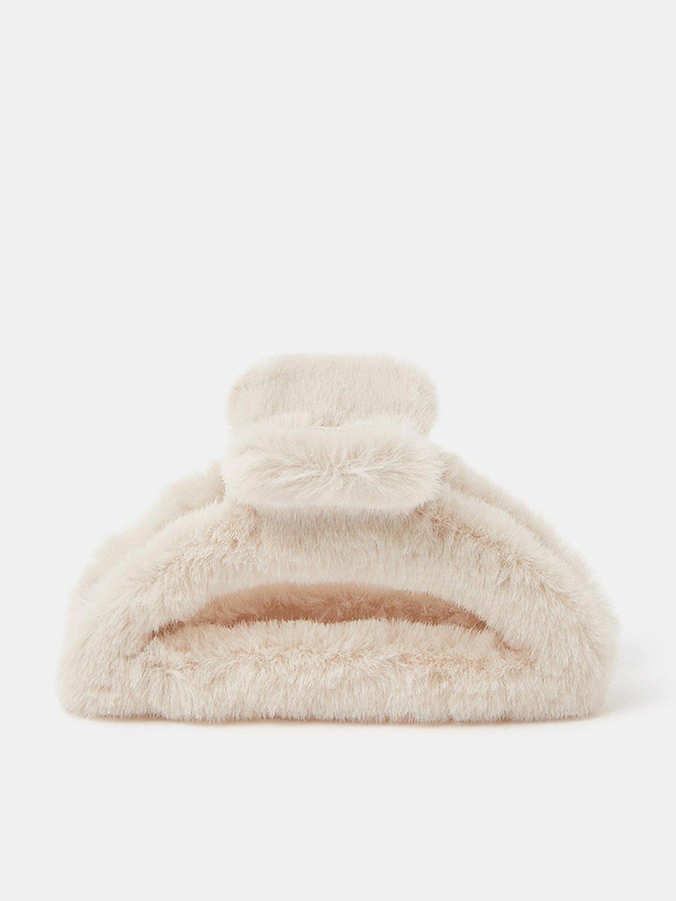 Accessorize Fluffy Claw Clip - Brown