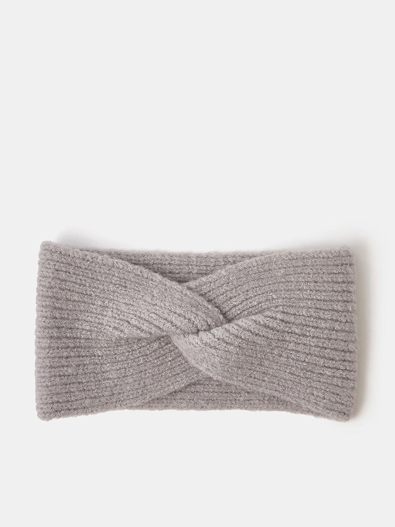 Accessorize Soft Knit Bando Headband - Grey