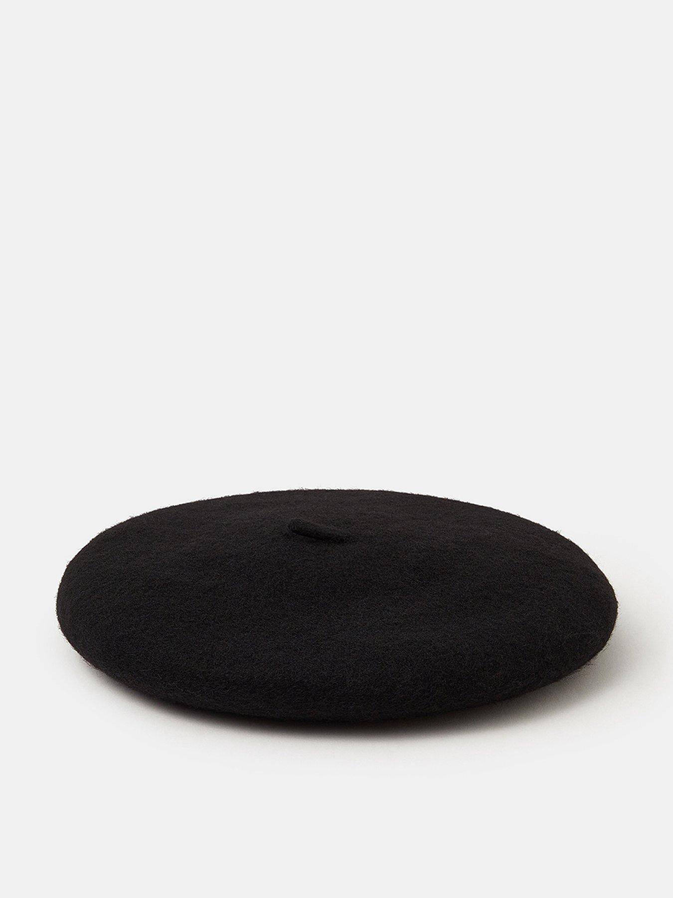 Accessorize Plain Wool Beret - Black