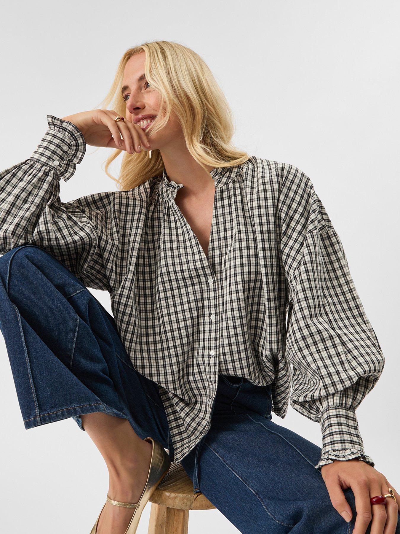 Accessorize Check Ruffle Shirt - Multi