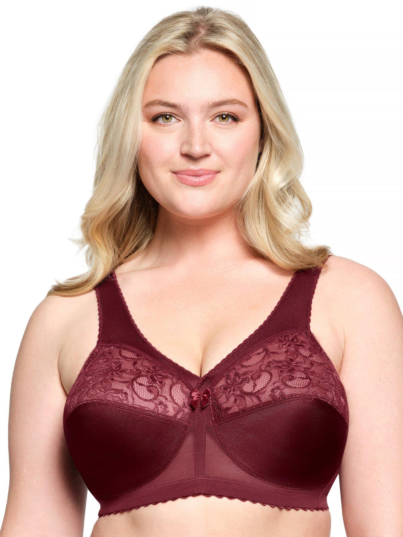 Glamorise 1000 Magic Lift Bra, Red, Size 48B, Women