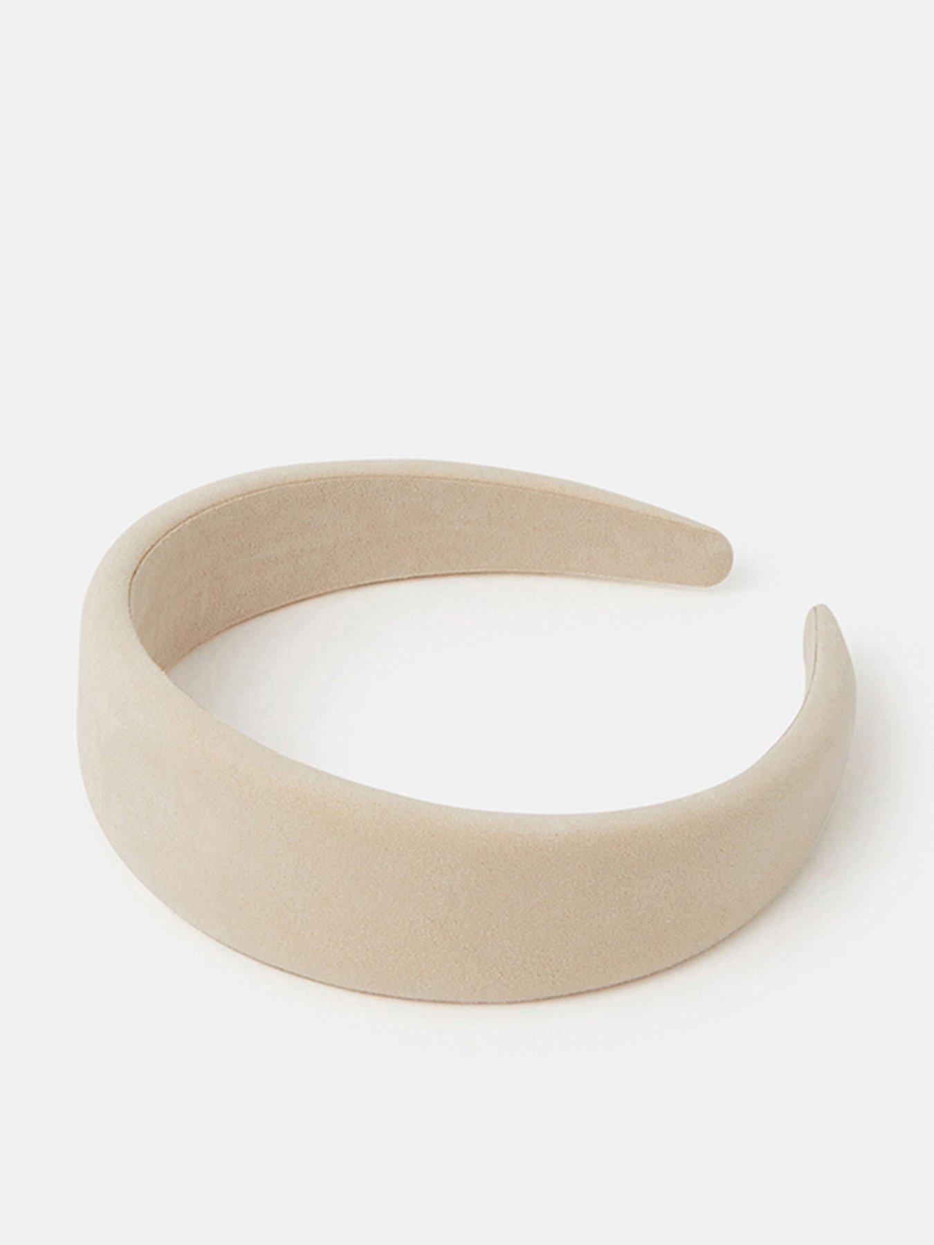 Accessorize Suedette Padded Headband - Cream