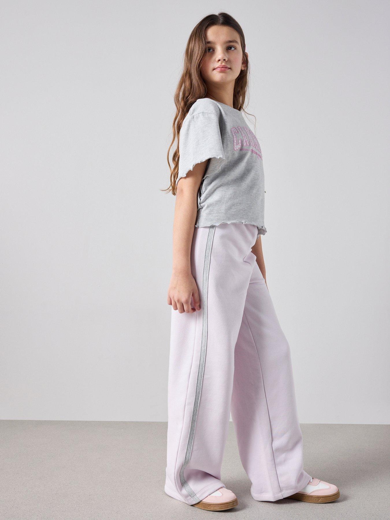 Image 1 of 6 of The Very Collection Girls T-Shirt and Sweat Joggers - Print